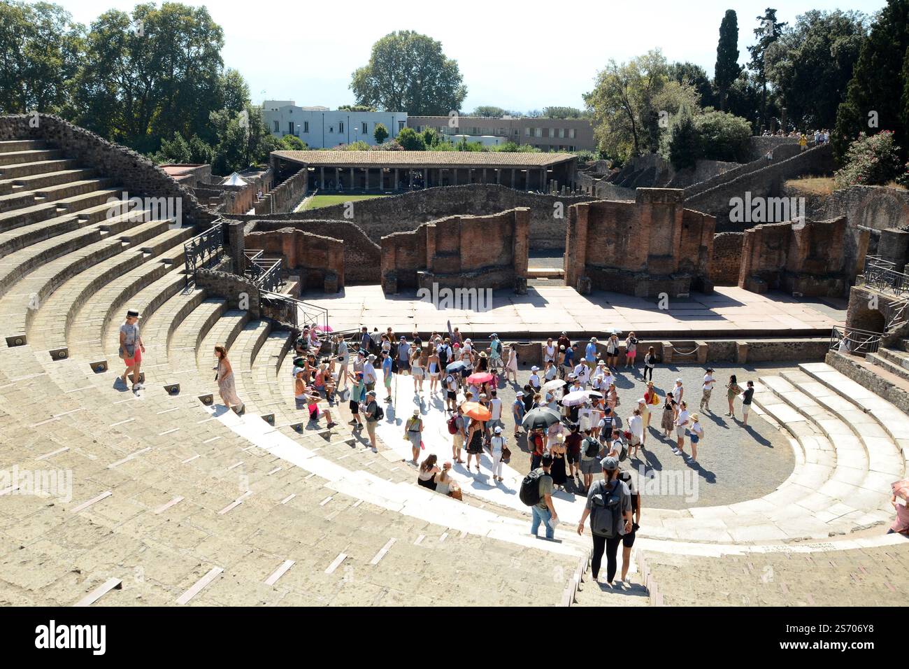 L'Odéon, également connu sous le nom de petit Théâtre Pompéi, Italie Banque D'Images