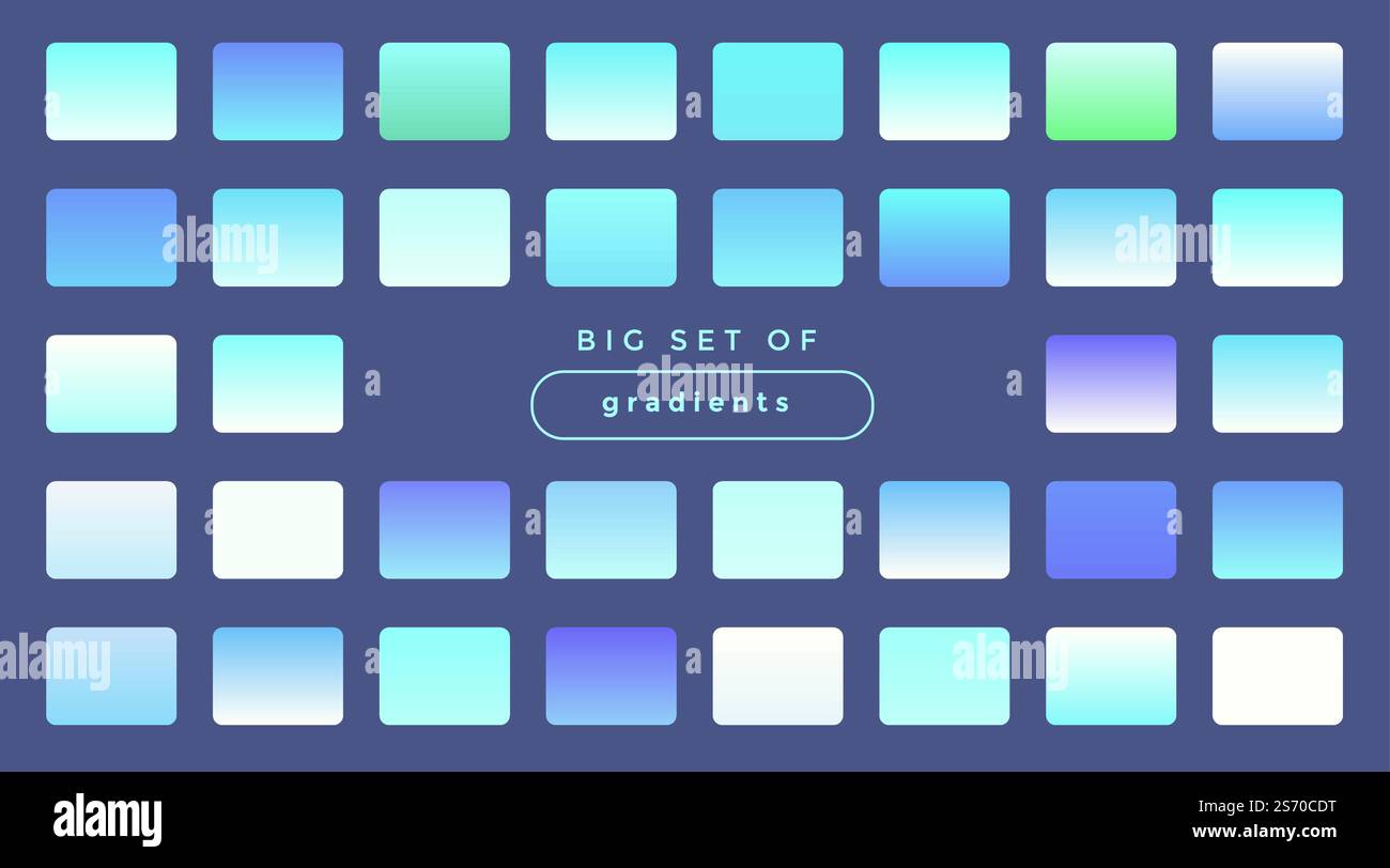 Les gradients holographique big set Illustration de Vecteur