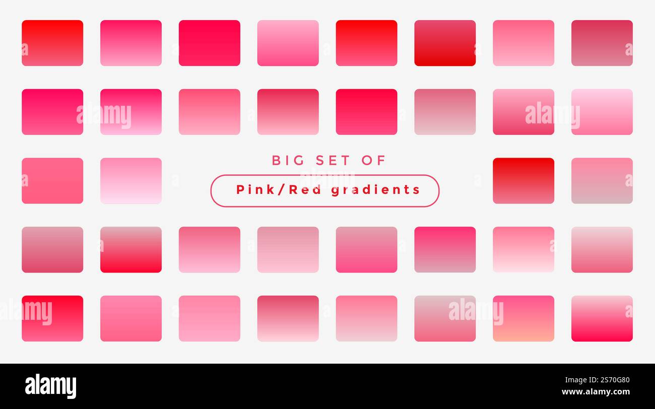 Grand ensemble de gradients rose tendre Illustration de Vecteur