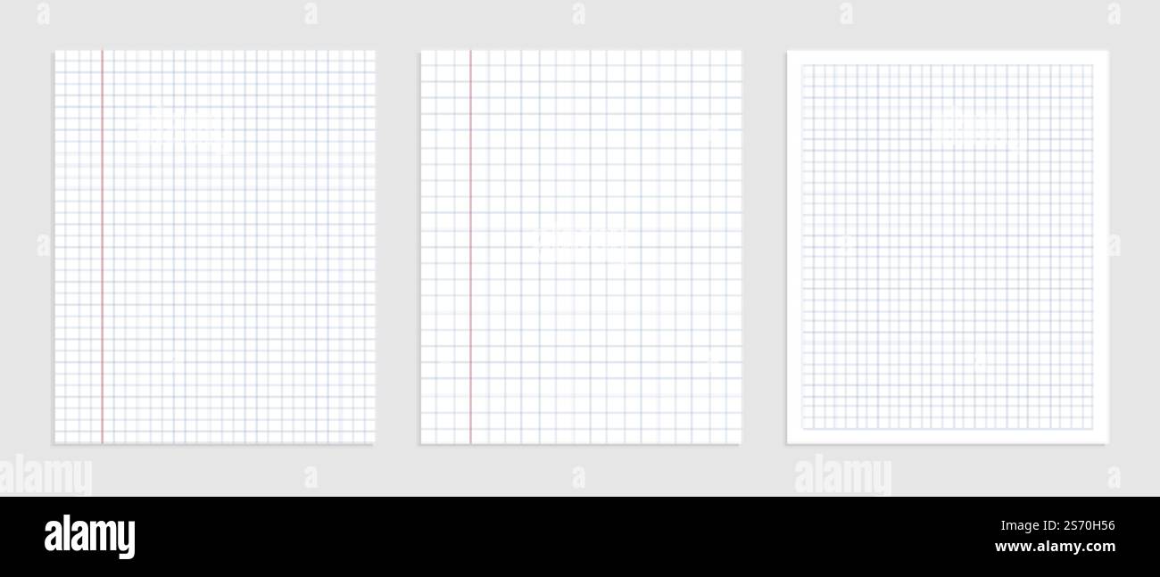 jeu de feuilles de papier vierges graphiques pour la représentation des données Illustration de Vecteur