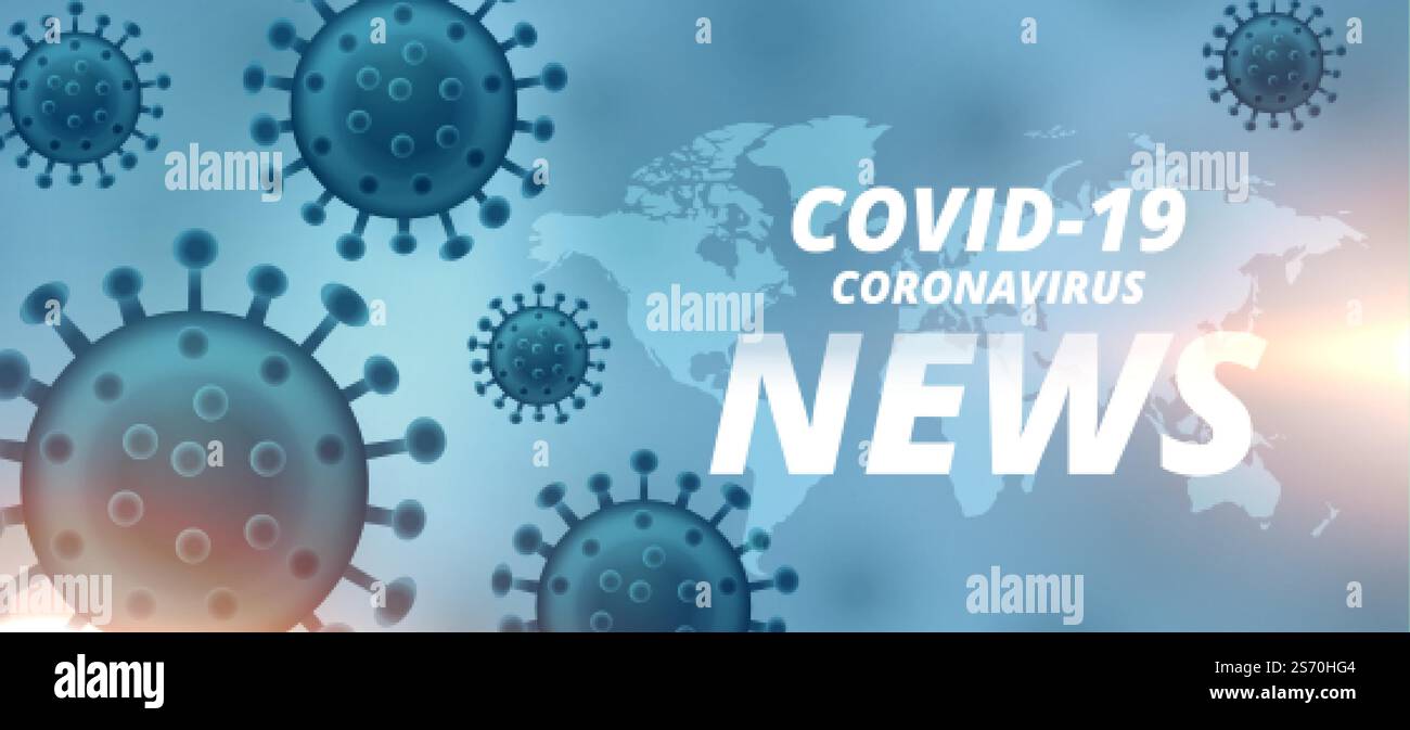 coronavirus nouveau et mise à jour de la bannière design Illustration de Vecteur
