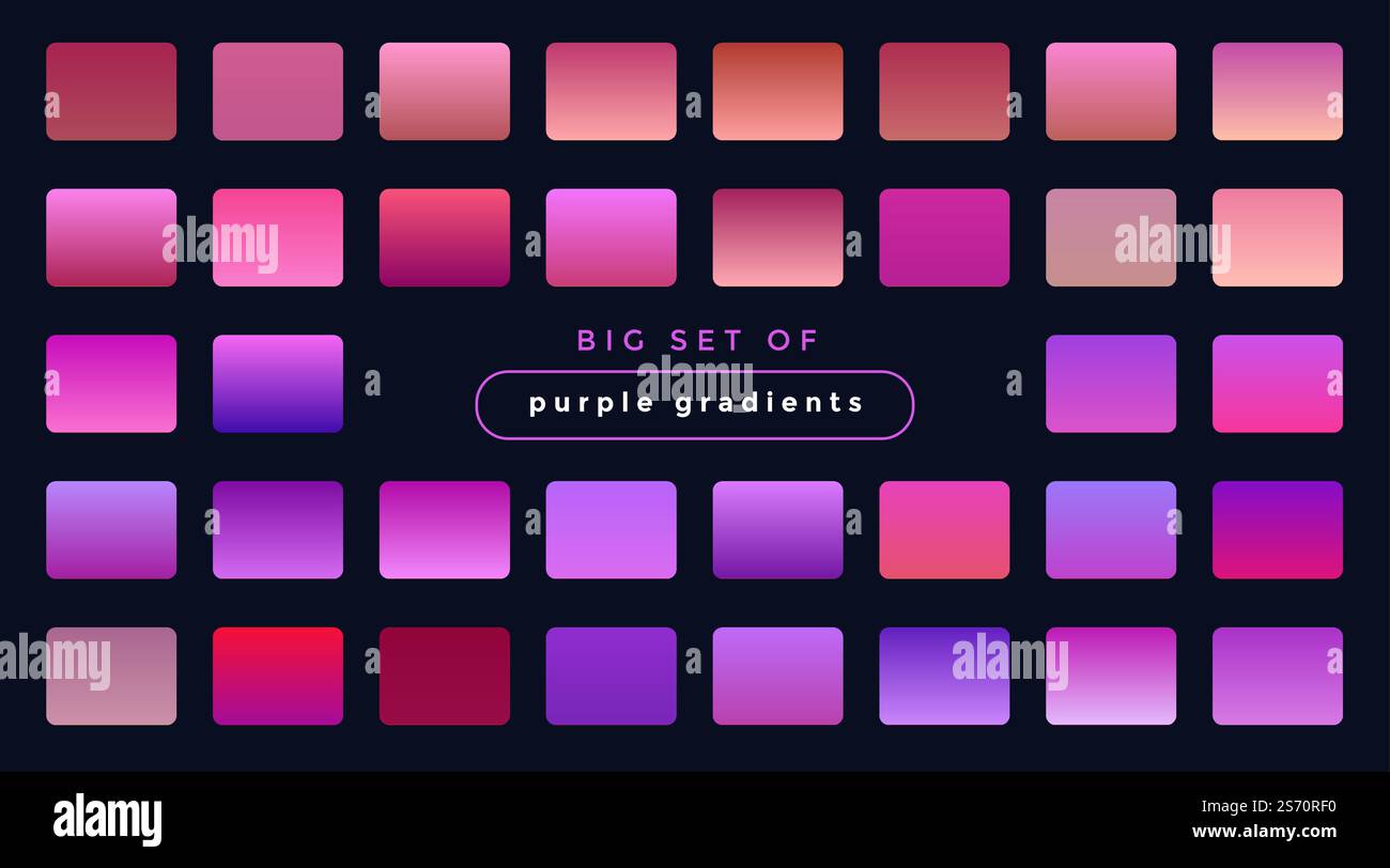 Jeu dynamique de gradients de violet et rose Illustration de Vecteur