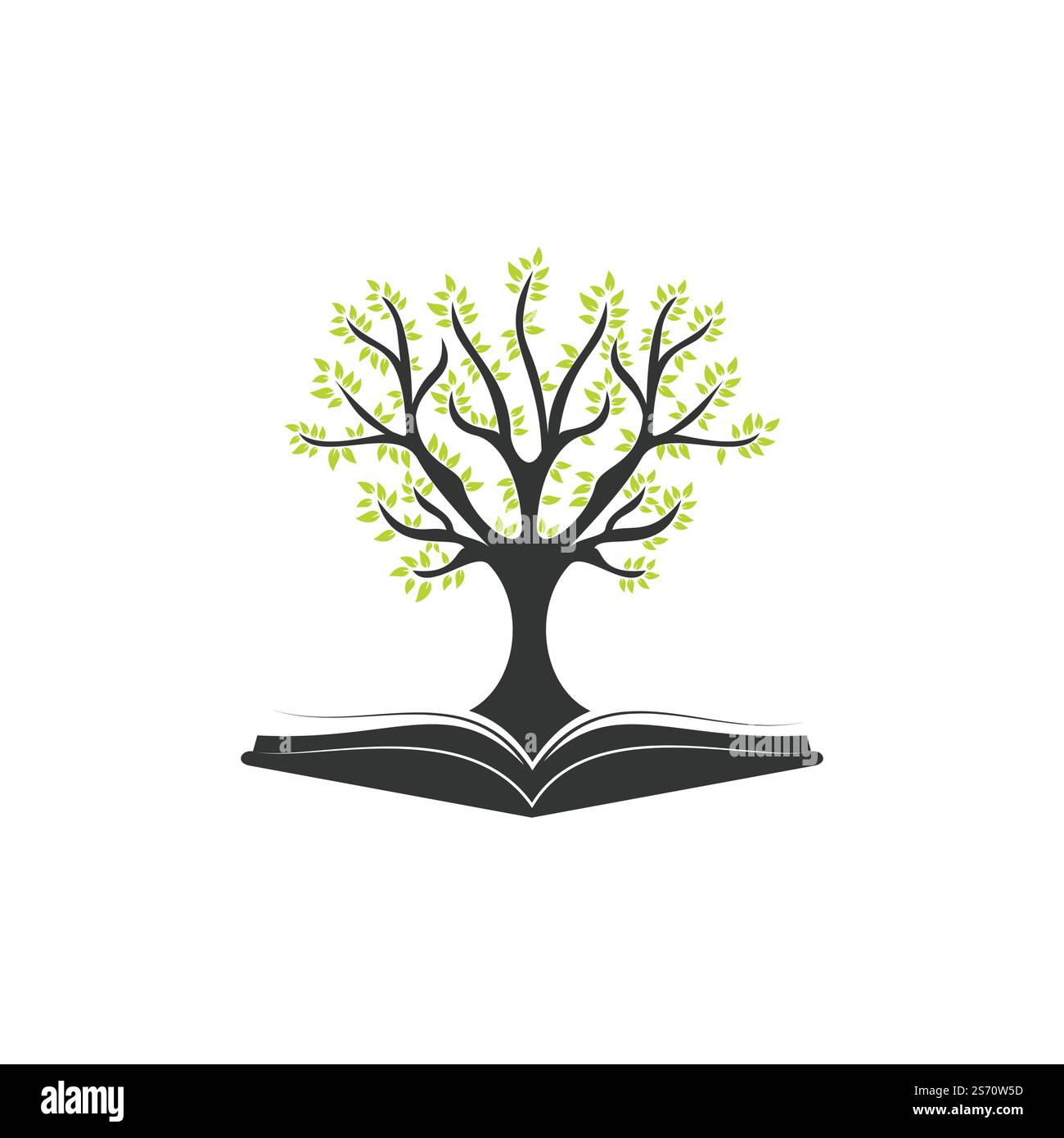 Arborescence avec modèle de logo de formation de livre. Illustration de Vecteur