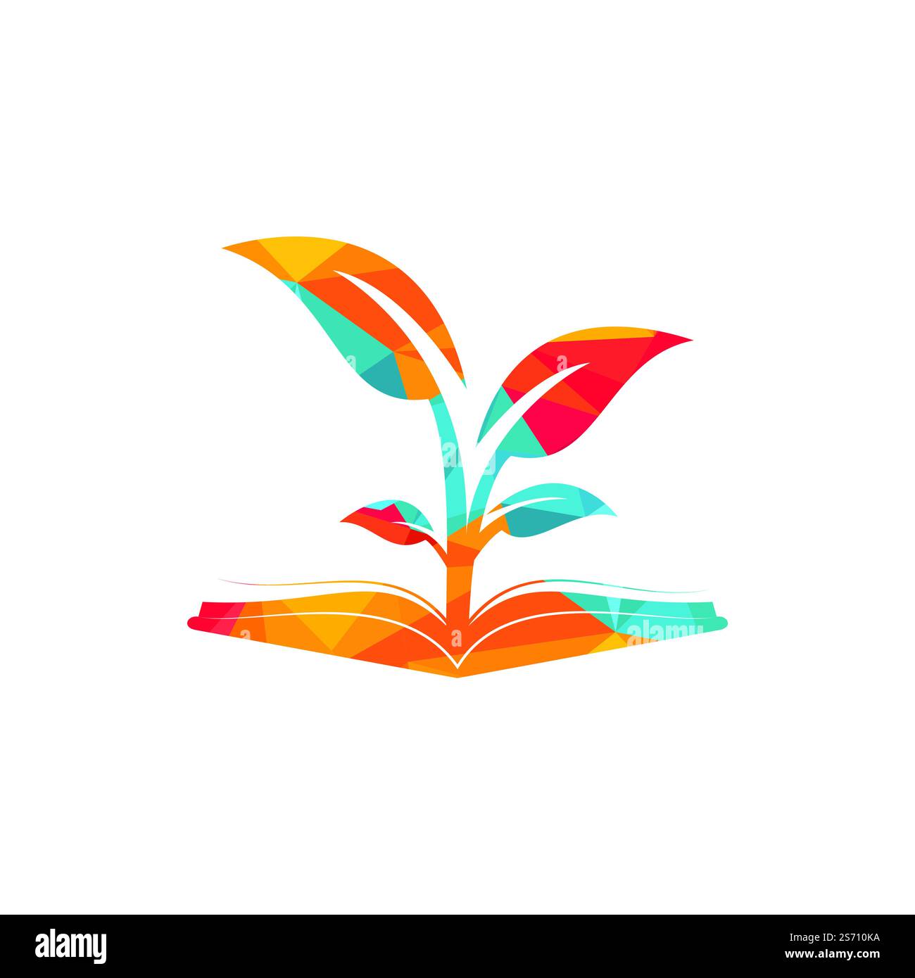 Arborescence avec modèle de logo de formation de livre. Illustration de Vecteur