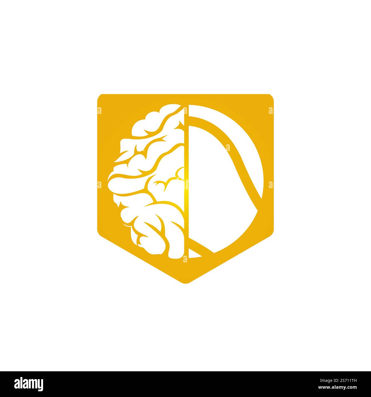 Design de logo vectoriel de cerveau de tennis. Concept de logo Smart tennis. Illustration de Vecteur