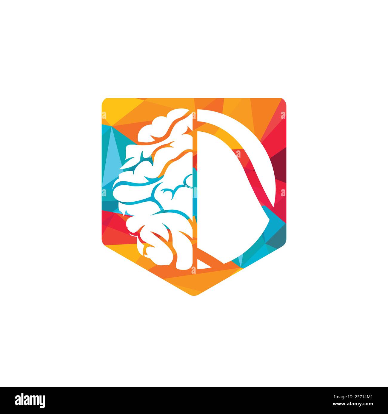 Design de logo vectoriel de cerveau de tennis. Concept de logo Smart tennis. Illustration de Vecteur