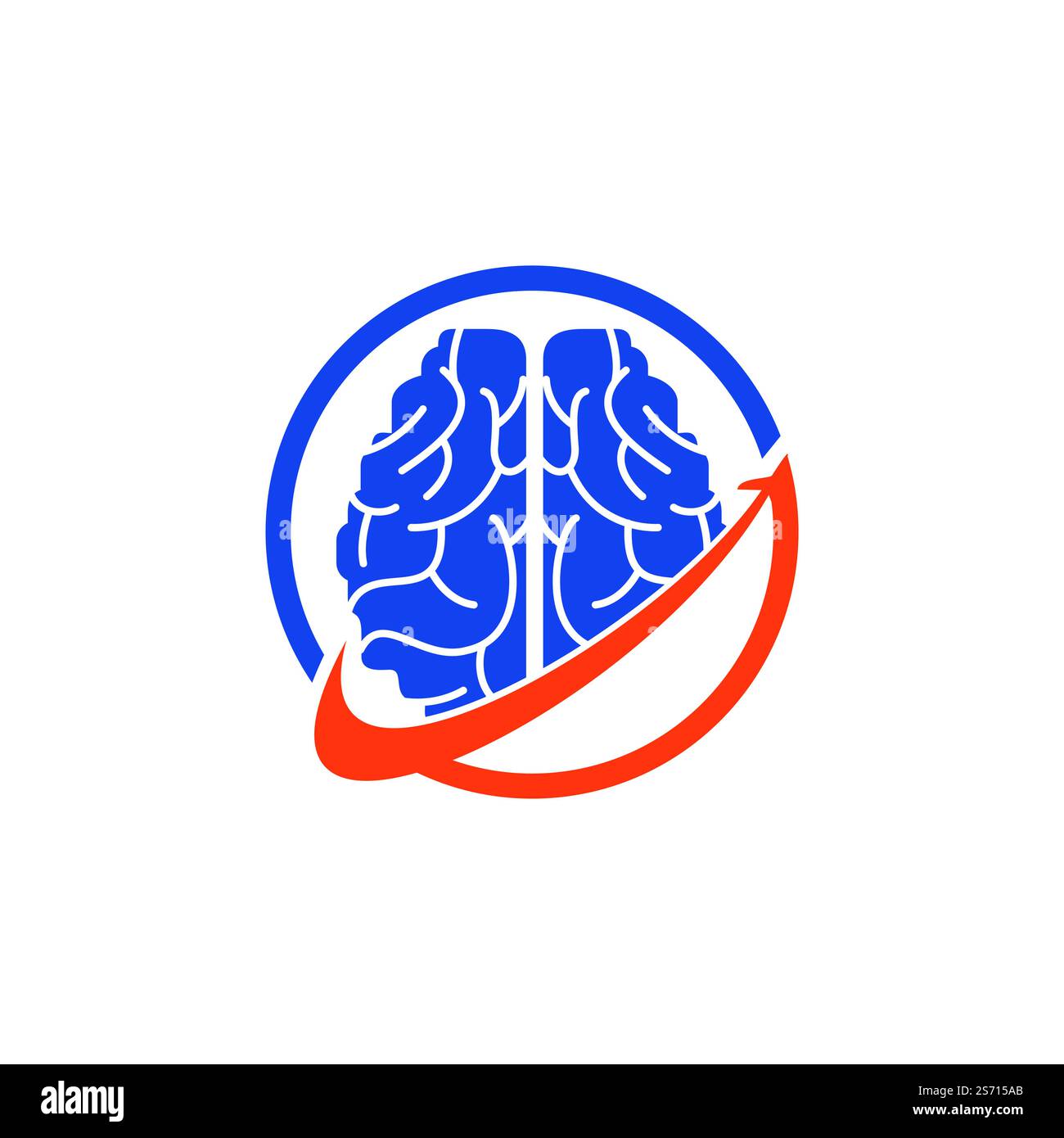 Logo Smart Travel Vector. Logo Brain Travel Icon. Illustration de Vecteur