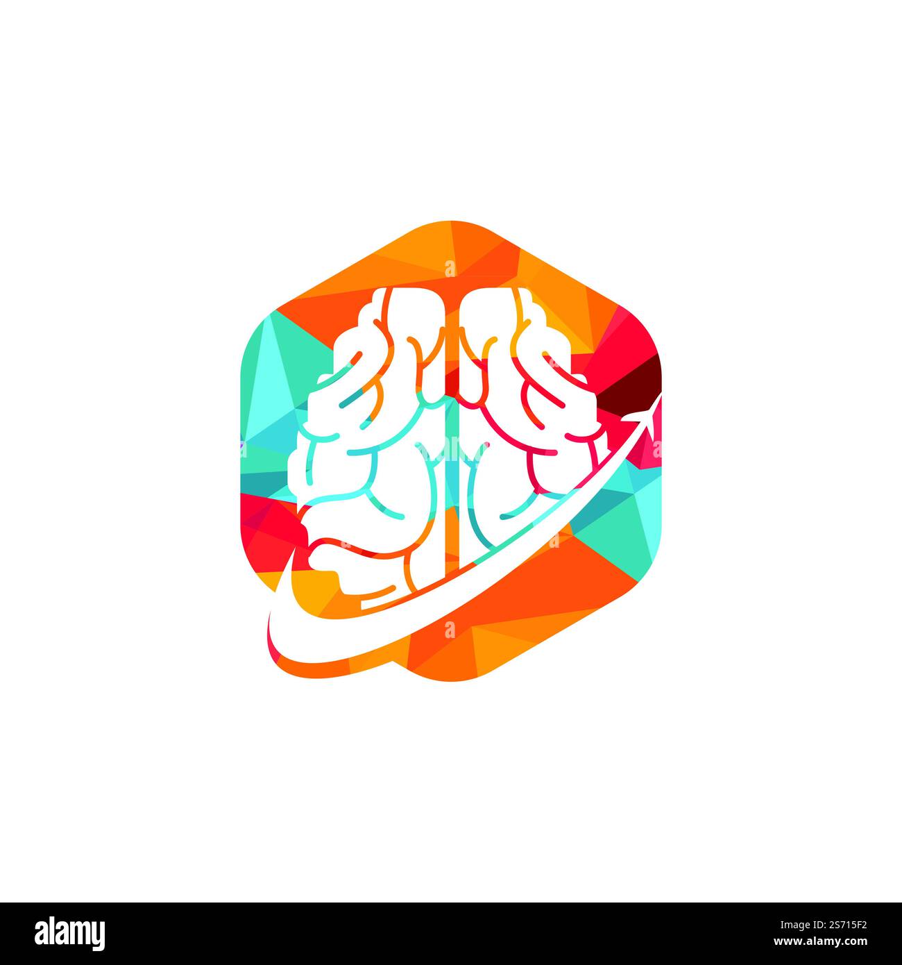 Logo Smart Travel Vector. Logo Brain Travel Icon. Illustration de Vecteur