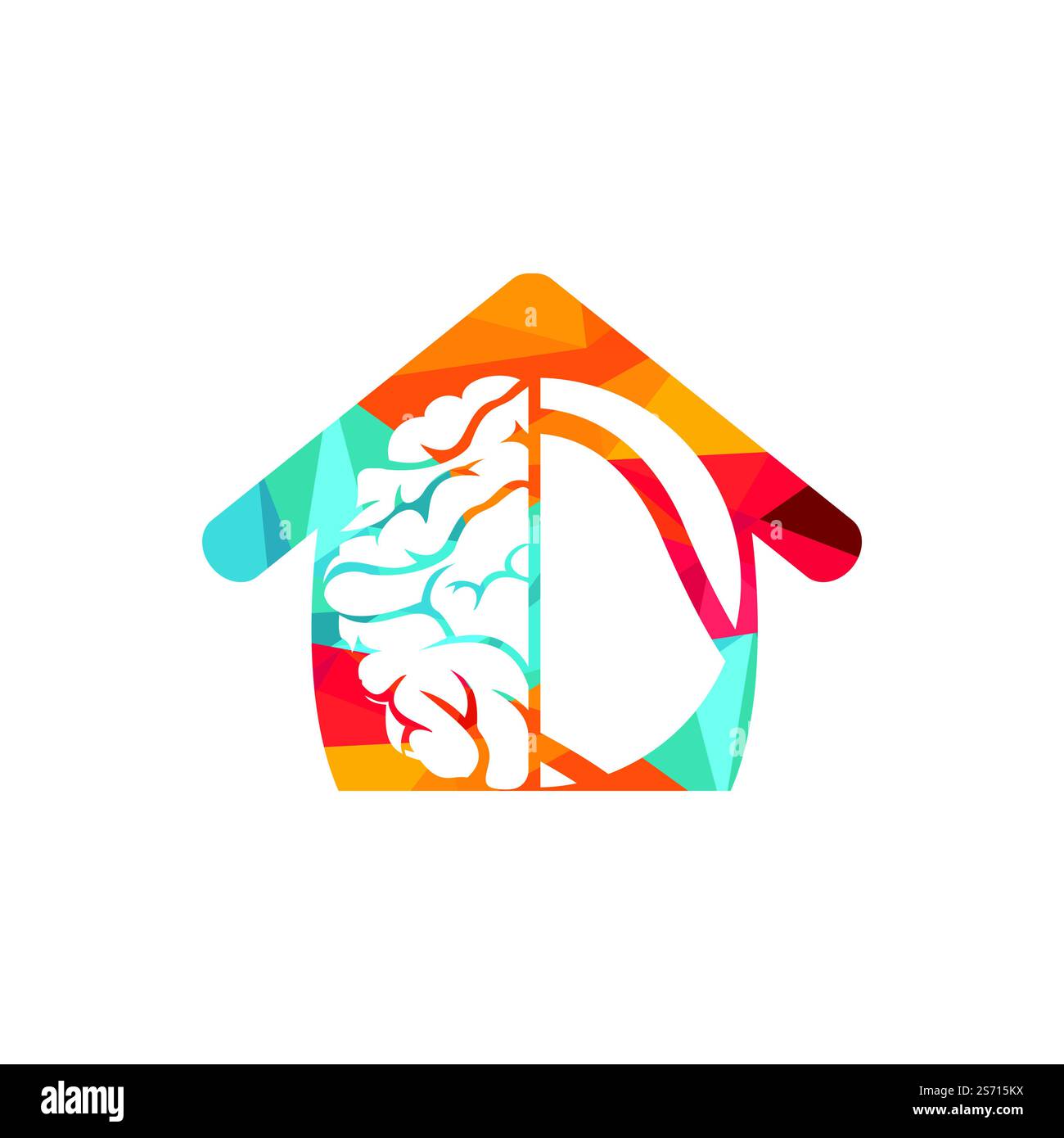 Design de logo vectoriel de cerveau de tennis. Concept de logo Smart tennis. Illustration de Vecteur