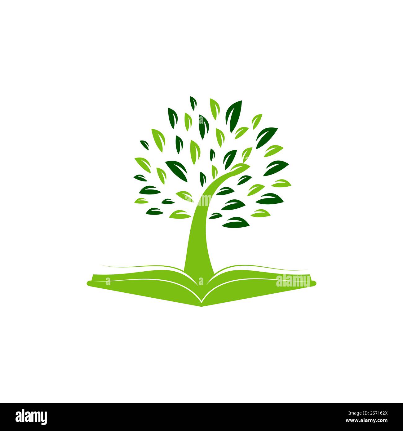 Arborescence avec modèle de logo de formation de livre. Illustration de Vecteur