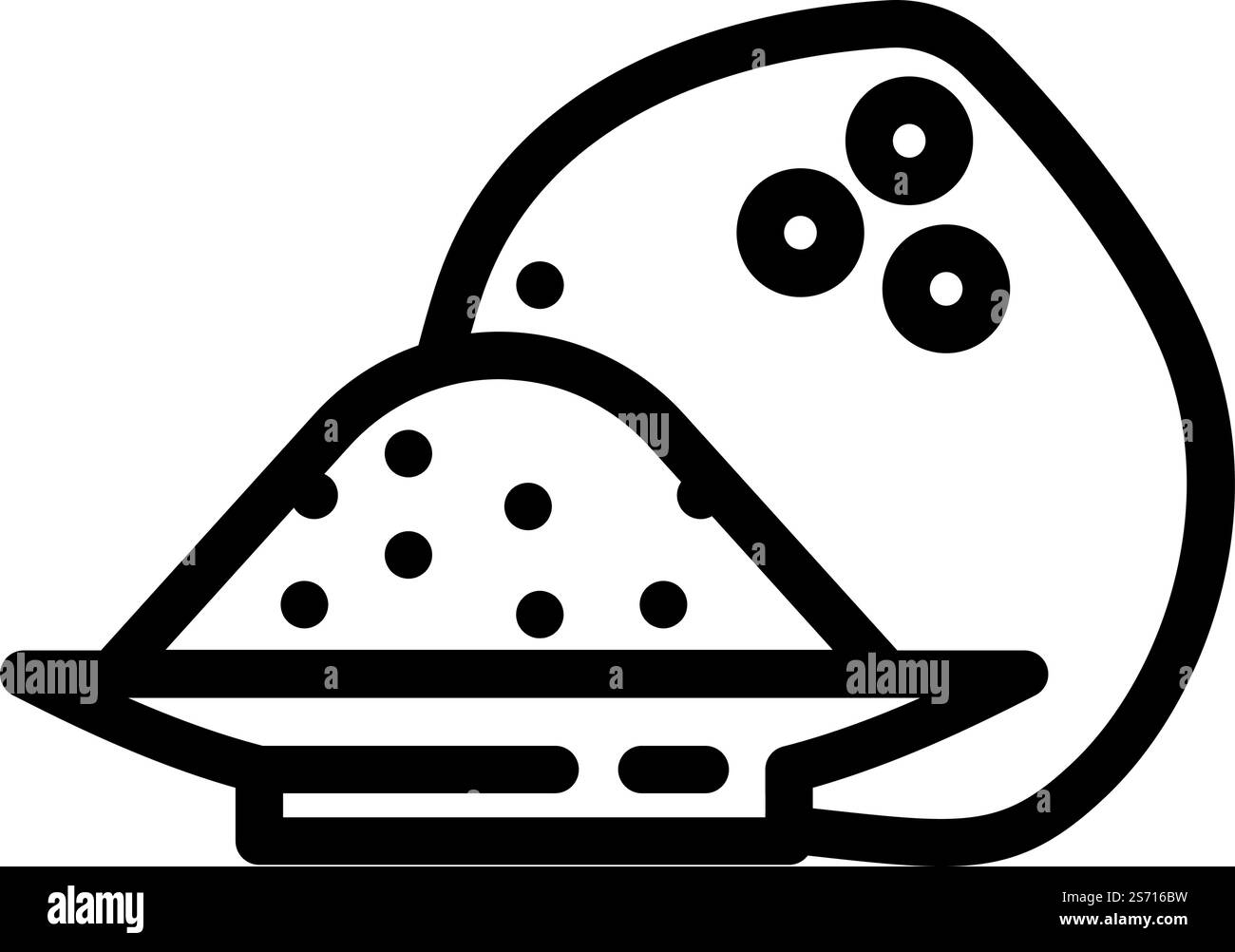 vecteur d'icône de ligne tropicale de noix de coco de sucre. signe tropical de noix de coco de sucre. illustration noire du symbole de contour isolé. illustration vectorielle d'icône de ligne tropicale de noix de coco de sucre Illustration de Vecteur