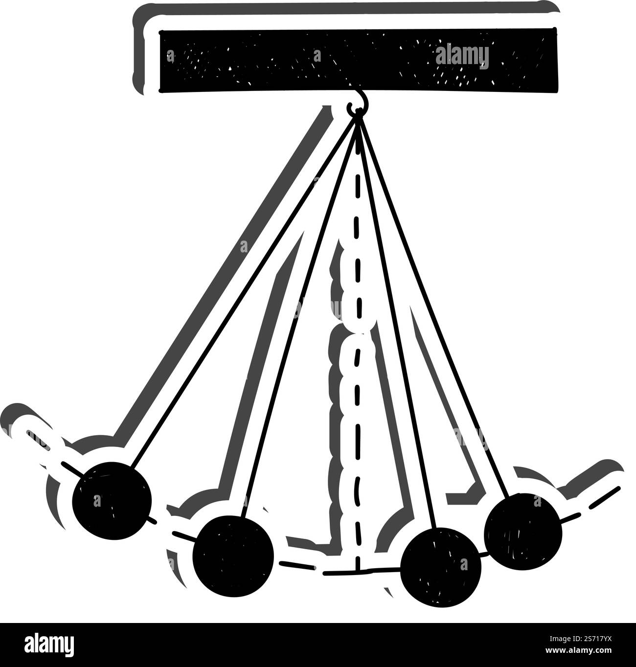 Autocollant d'équipement physique avec ombre sur le thème de l'éducation. Retour à l'école. Illustration vectorielle. Illustration de Vecteur