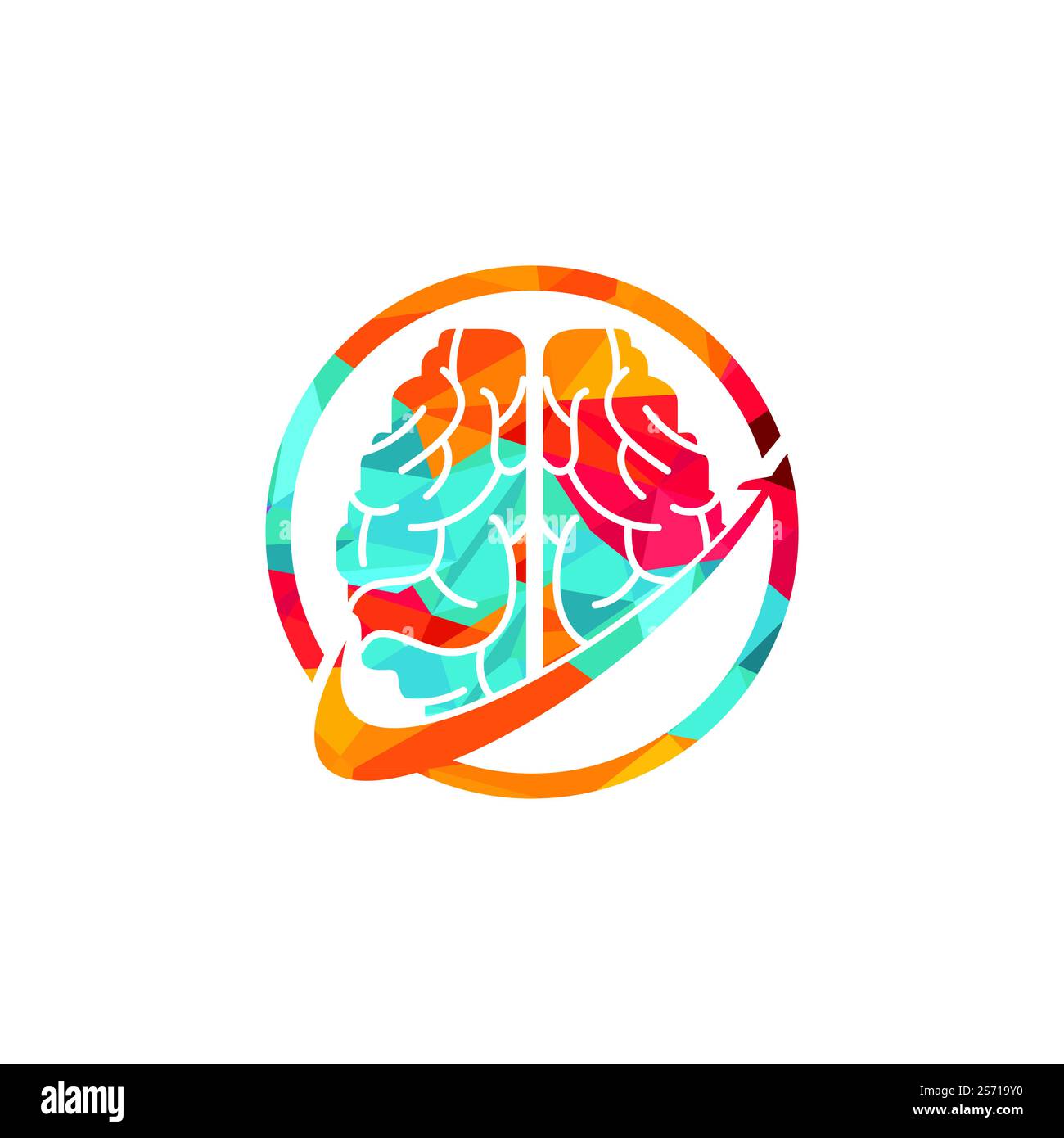 Logo Smart Travel Vector. Logo Brain Travel Icon. Illustration de Vecteur