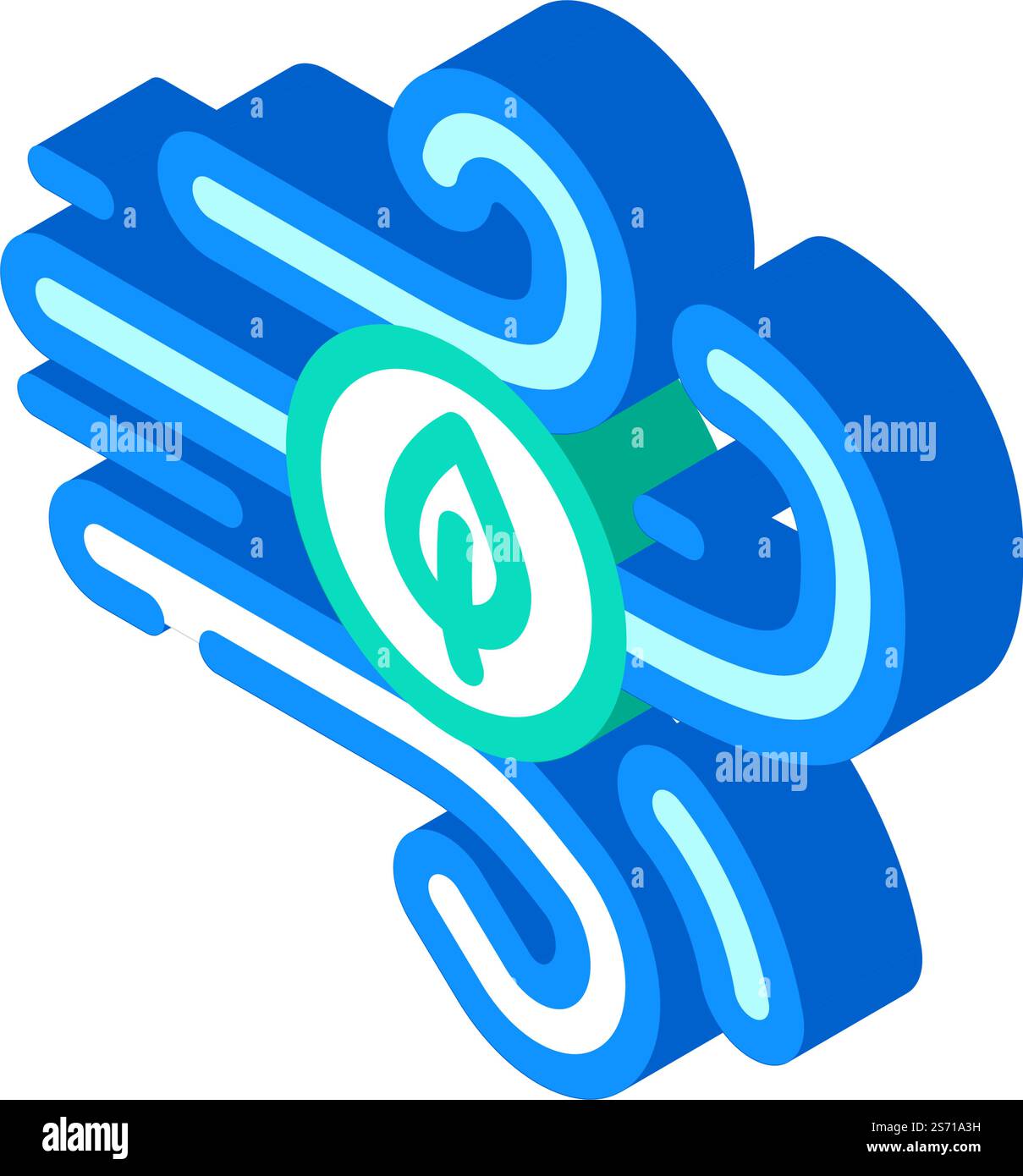vecteur d'icône isométrique d'air frais. signe d'air frais. illustration de symbole isolé. illustration vectorielle d'icône isométrique d'air frais Illustration de Vecteur