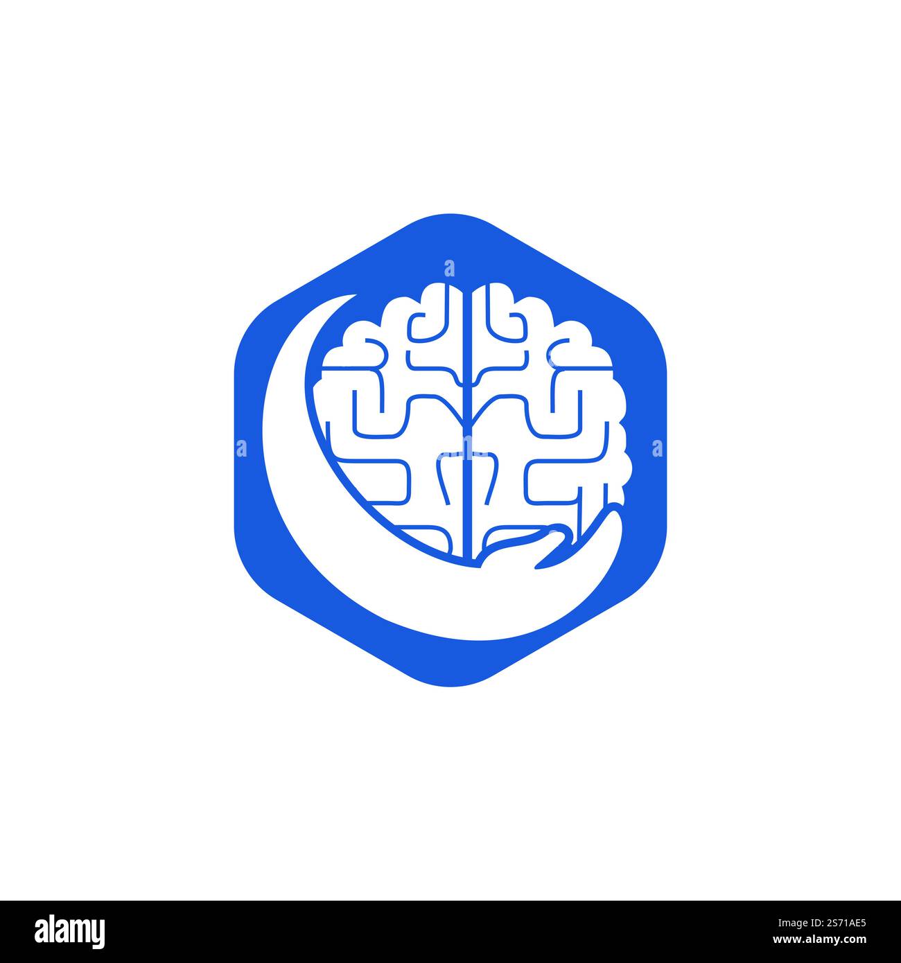 Logo vecteur de soins du cerveau. Concept de logo Smart Care. Illustration de Vecteur