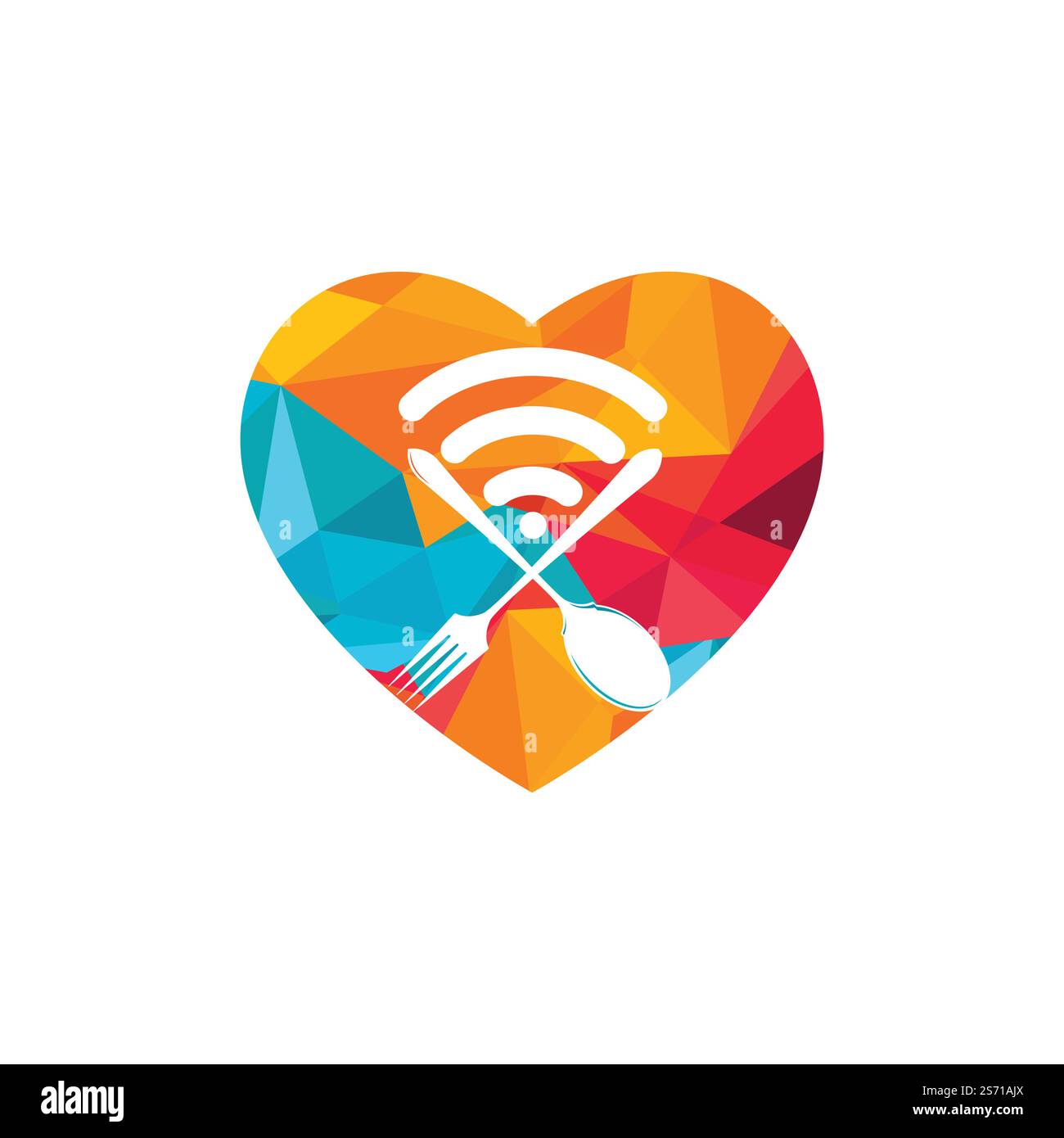 Design du logo de commande de produits alimentaires en ligne. Commander de la nourriture sur Internet, restaurant café repas livraison en ligne. Illustration de Vecteur