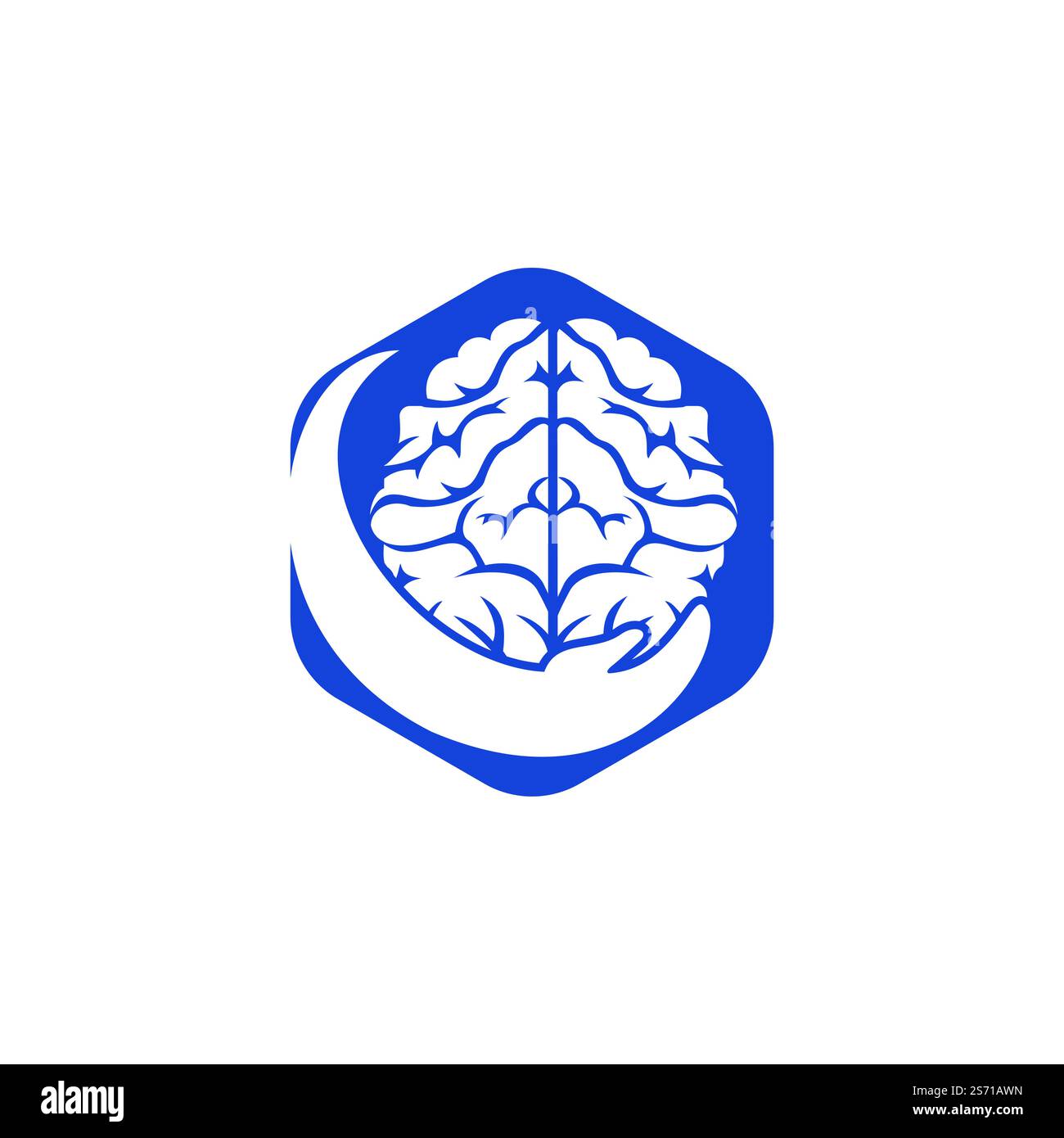 Logo vecteur de soins du cerveau. Concept de logo Smart Care. Illustration de Vecteur