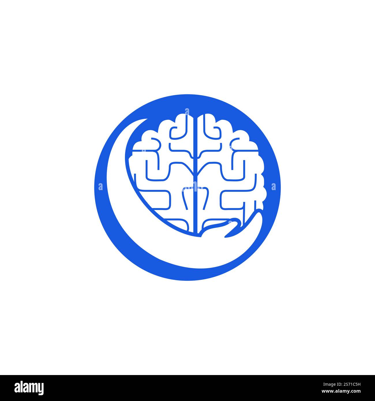 Logo vecteur de soins du cerveau. Concept de logo Smart Care. Illustration de Vecteur