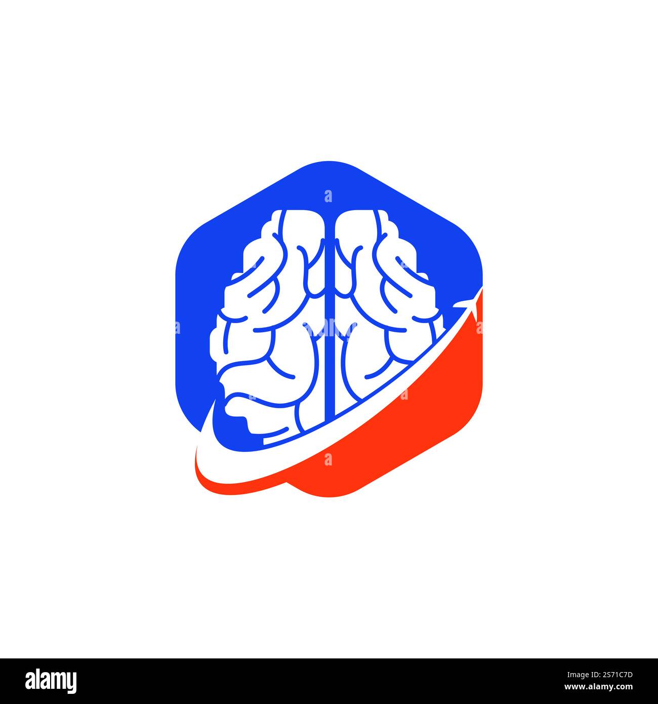 Logo Smart Travel Vector. Logo Brain Travel Icon. Illustration de Vecteur