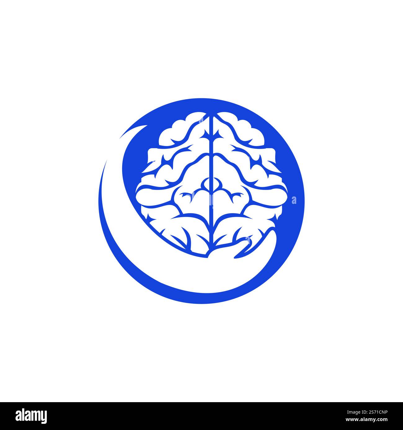 Logo vecteur de soins du cerveau. Concept de logo Smart Care. Illustration de Vecteur