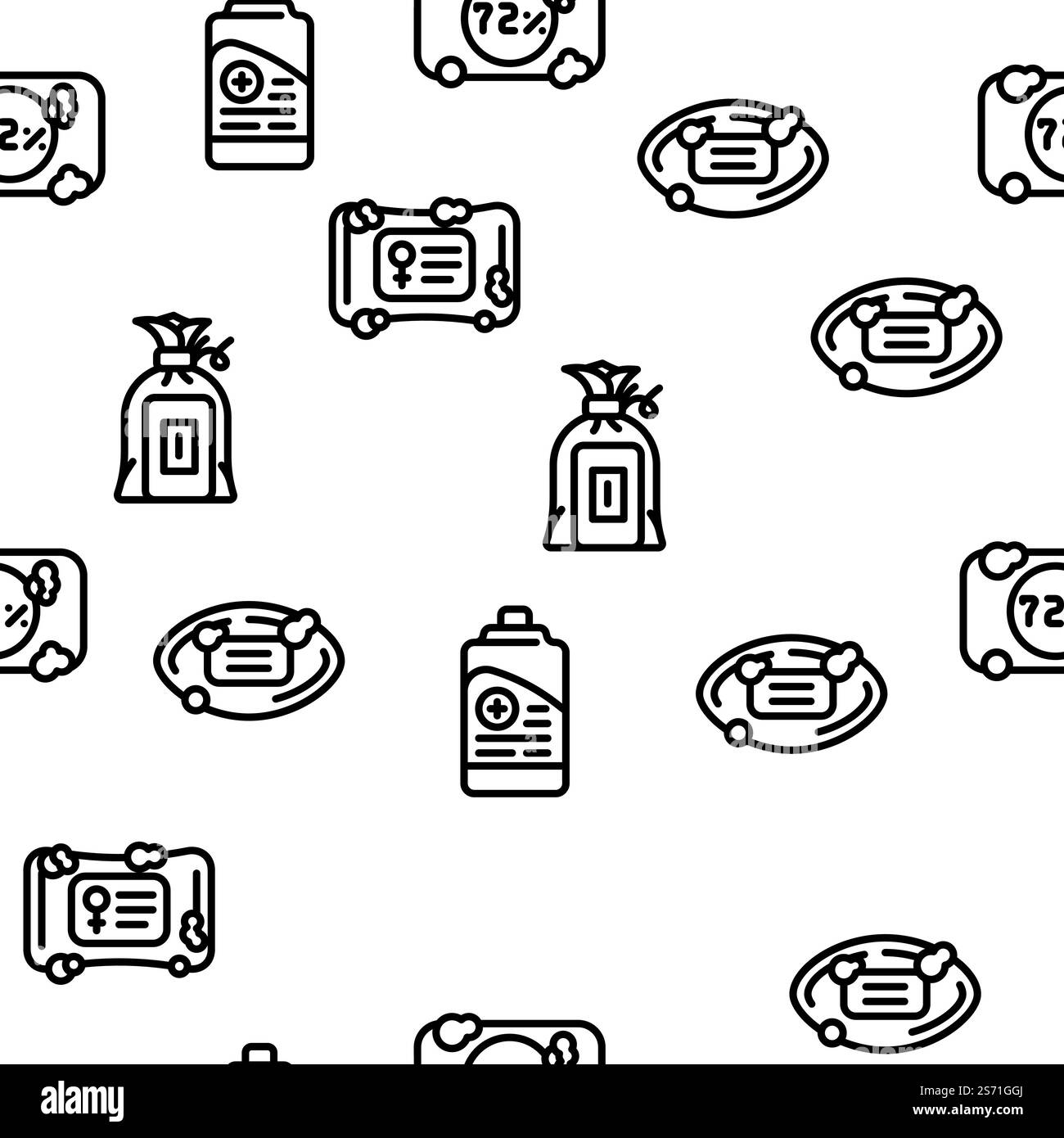 savon pain de bain de beauté vecteur de beauté de modèle sans couture illustration de ligne mince. pain de savon de bain de soin du corps vecteur de beauté modèle sans couture Illustration de Vecteur