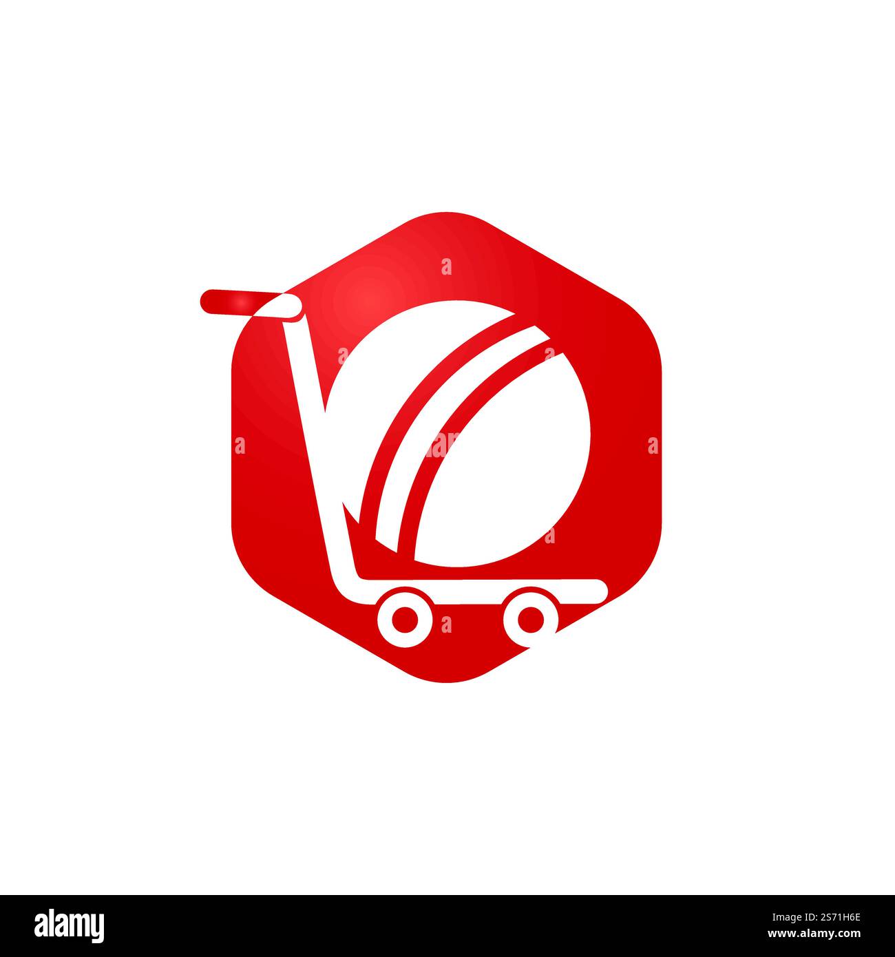 Motif ballon de cricket et chariot. Concept de logo de cricket shopping. Illustration de Vecteur