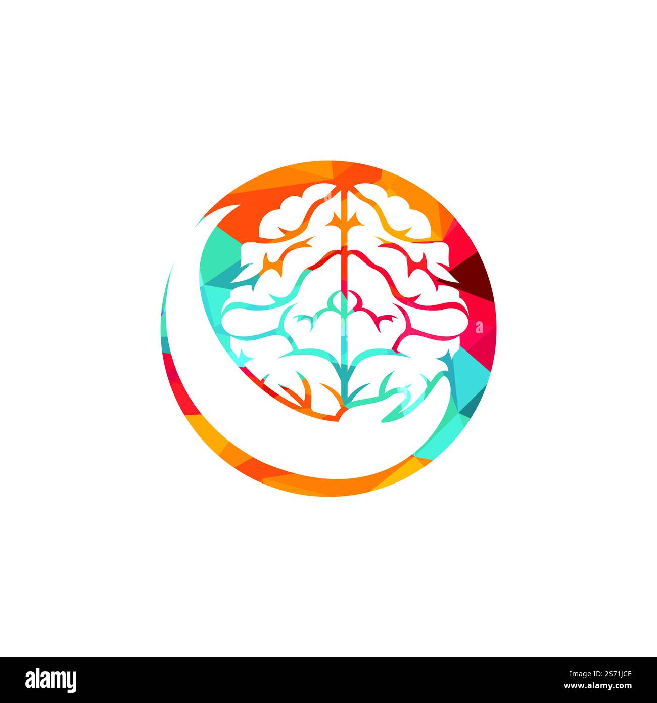 Logo vecteur de soins du cerveau. Concept de logo Smart Care. Illustration de Vecteur