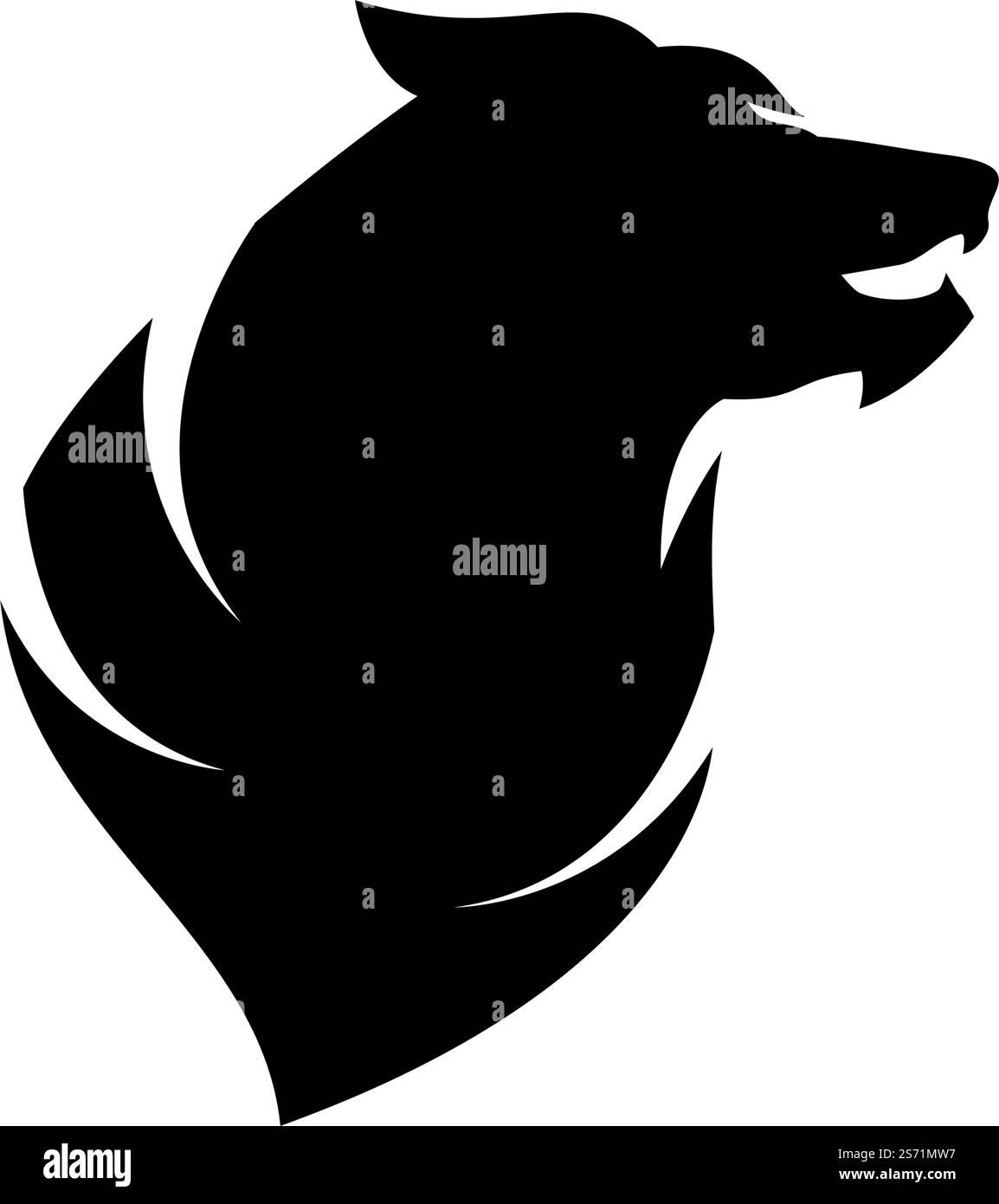 Modèle de conception plate de vecteur de logo d'illustration de lion Illustration de Vecteur