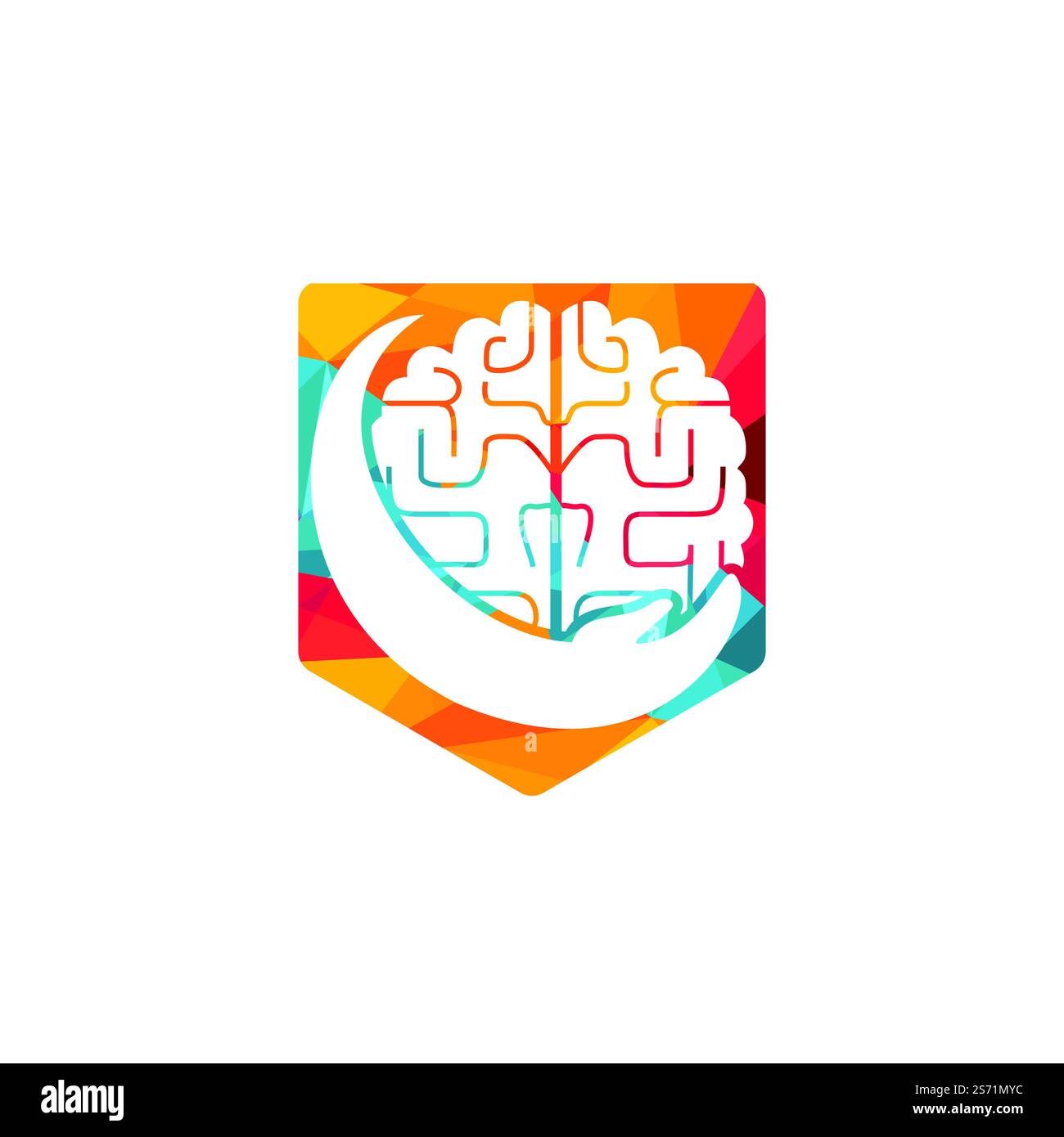 Logo vecteur de soins du cerveau. Concept de logo Smart Care. Illustration de Vecteur