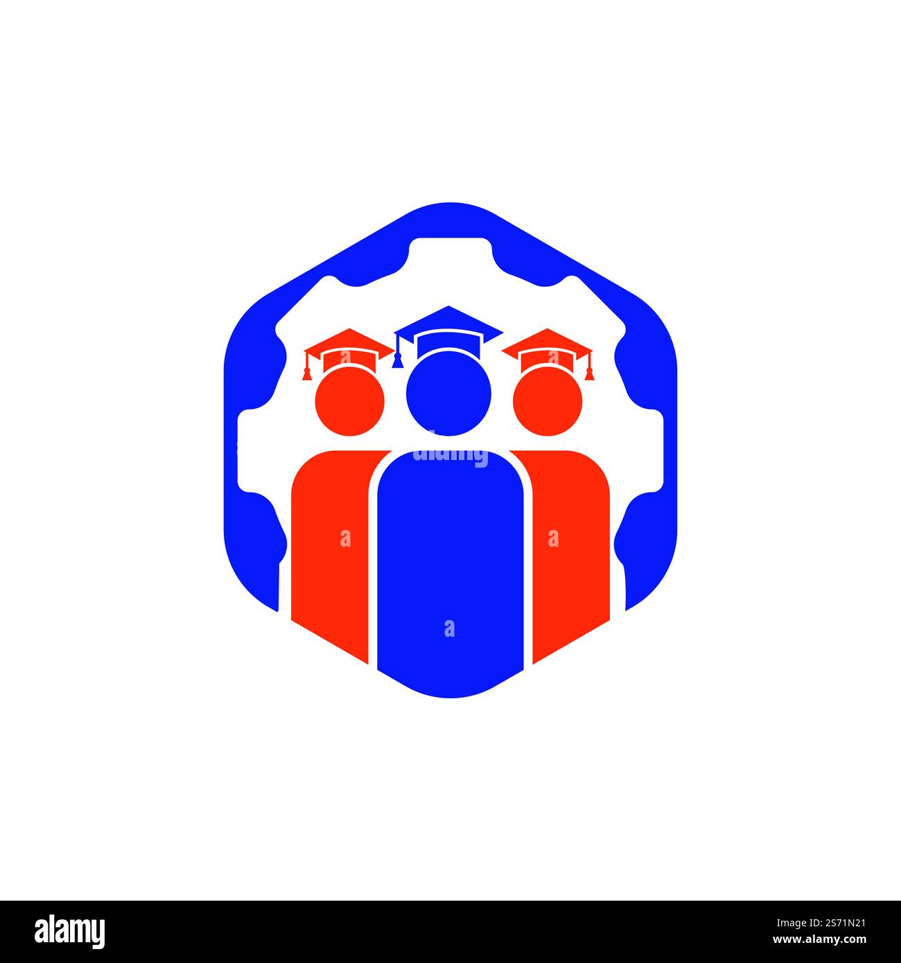 Modèle de logo vecteur d'engrenage étudiant. Logo ou modèle d'icône de l'ingénieur diplômé. Illustration de Vecteur