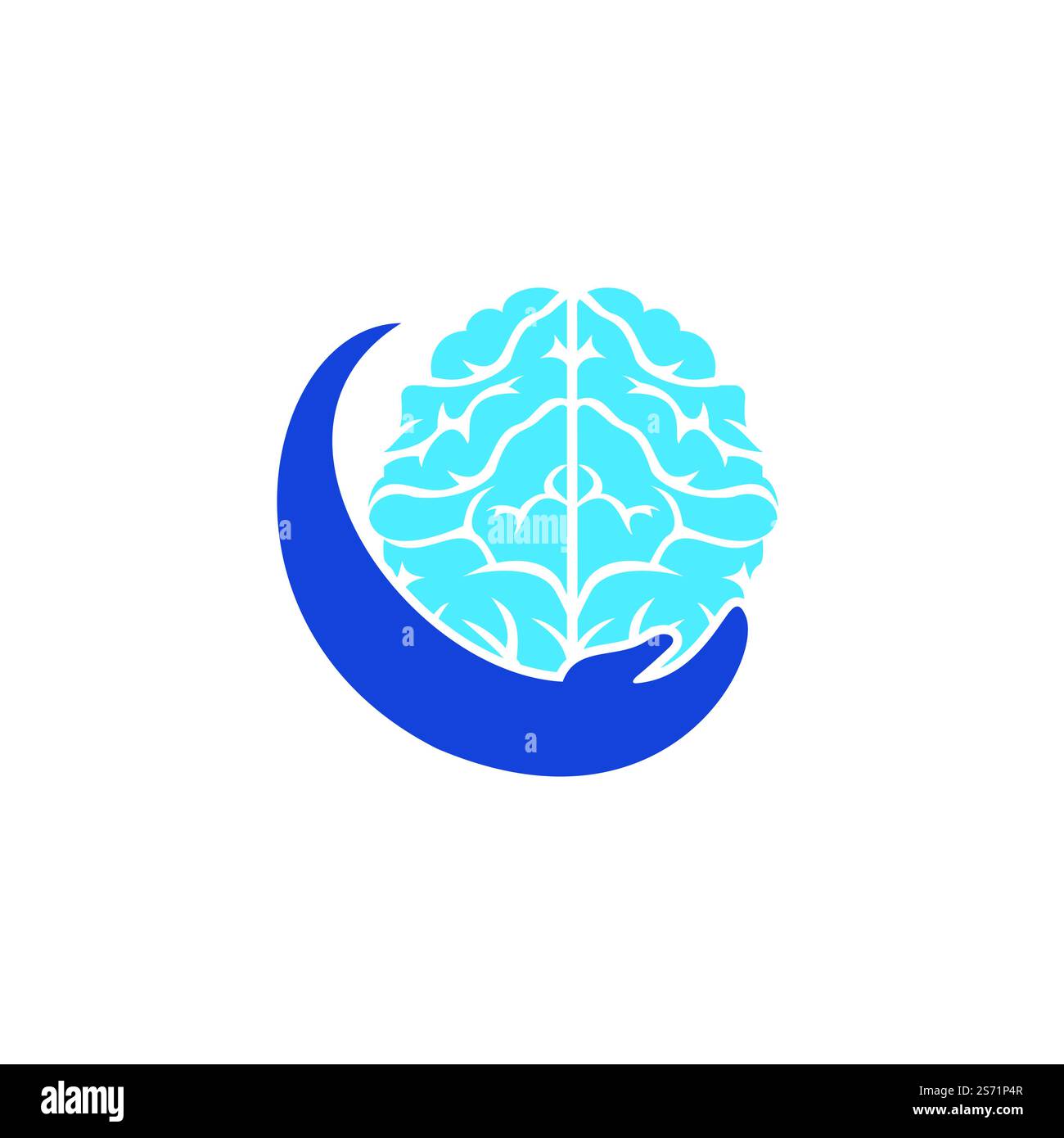 Logo vecteur de soins du cerveau. Concept de logo Smart Care. Illustration de Vecteur