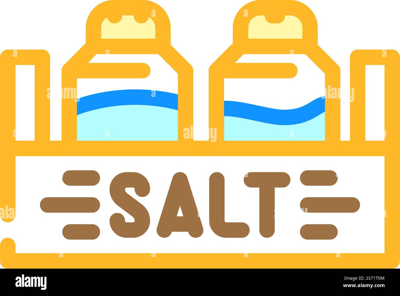 vecteur d'icône de couleur de sel de table. panneau de sel de table. illustration de symbole isolé. illustration vectorielle d'icône de couleur de sel de table Illustration de Vecteur