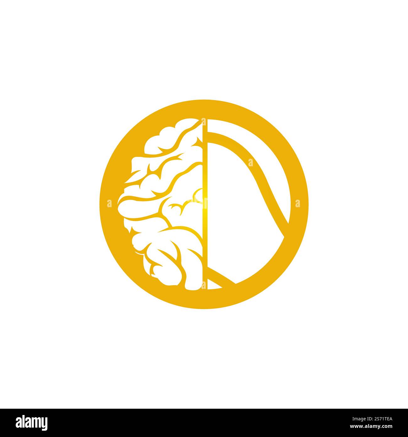 Design de logo vectoriel de cerveau de tennis. Concept de logo Smart tennis. Illustration de Vecteur