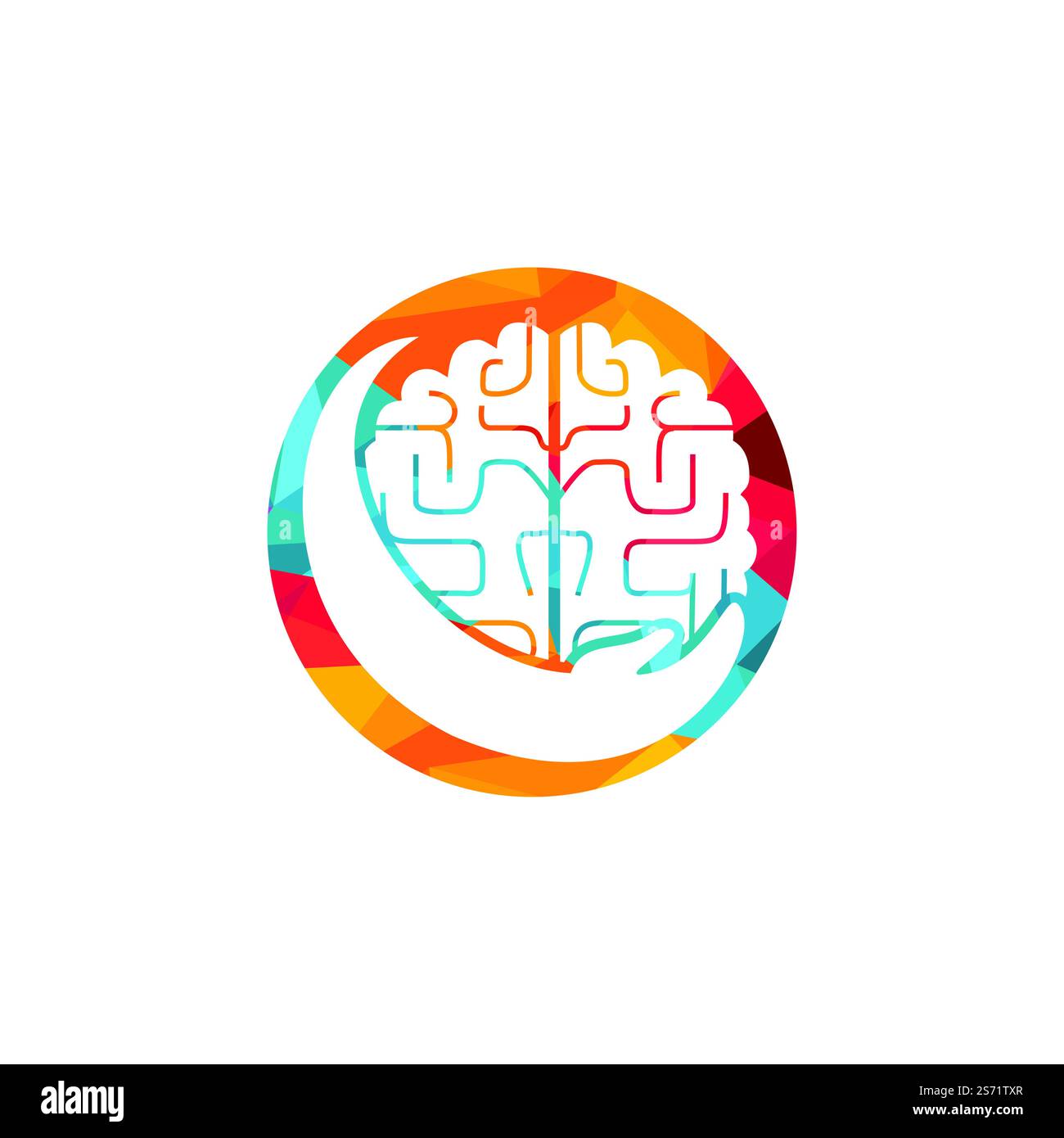 Logo vecteur de soins du cerveau. Concept de logo Smart Care. Illustration de Vecteur