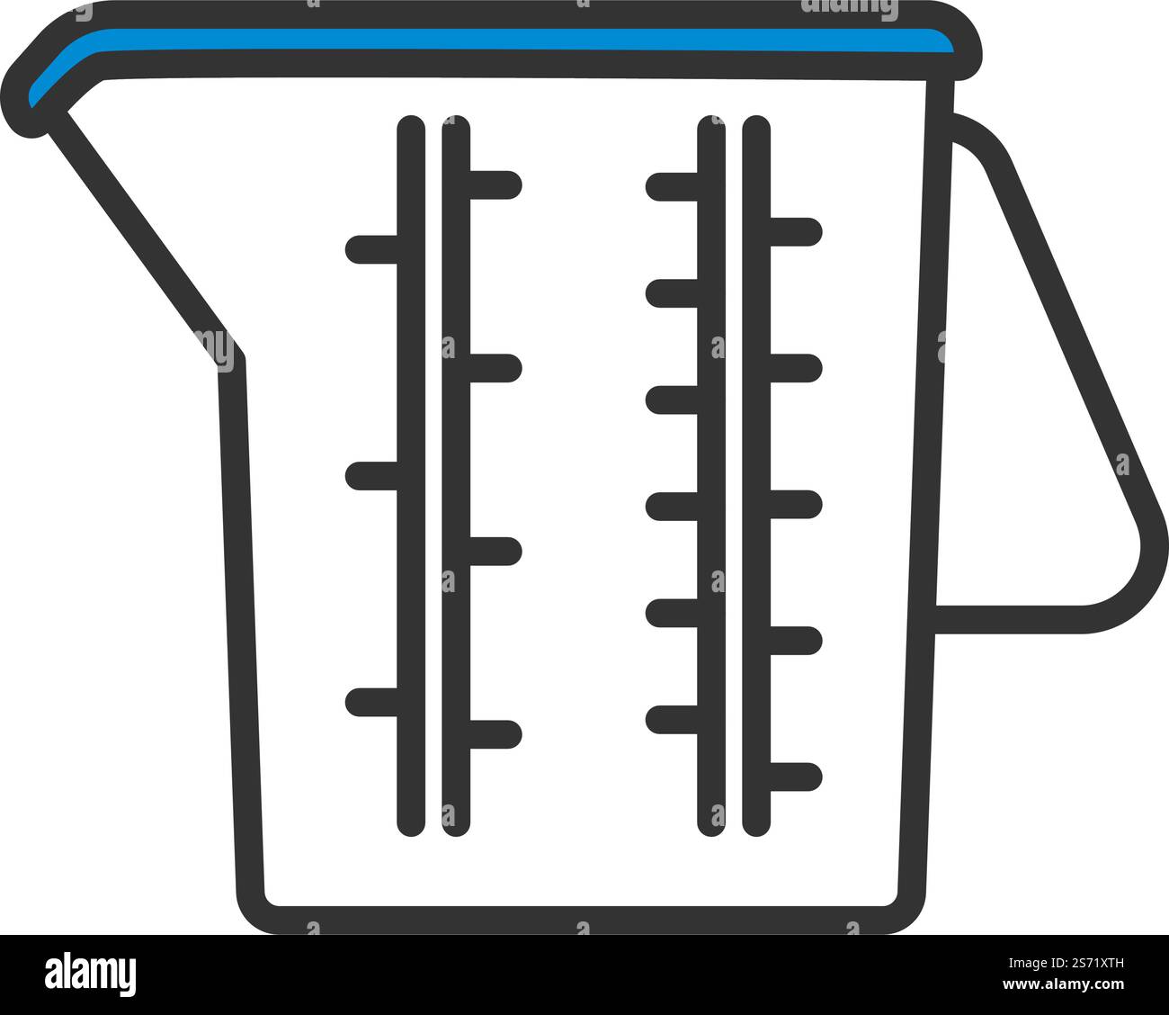 Icône mesurer la vitre. Contour gras modifiable avec Color Fill Design. Illustration vectorielle. Illustration de Vecteur