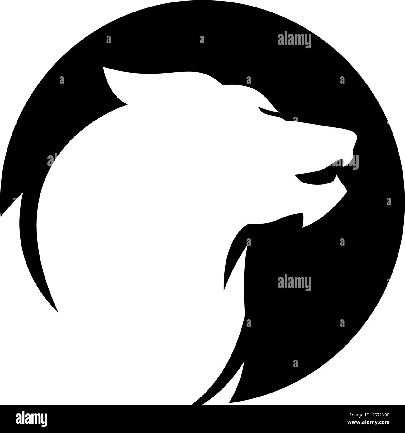 Modèle de conception plate de vecteur de logo d'illustration de lion Illustration de Vecteur