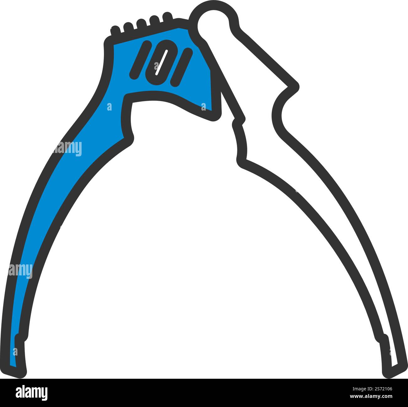Icône presse à ail. Contour gras modifiable avec Color Fill Design. Illustration vectorielle. Illustration de Vecteur