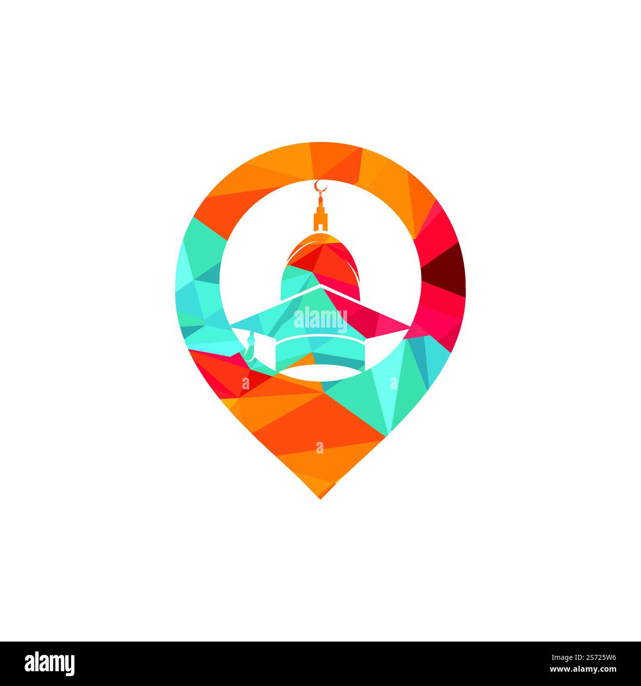 Design du logo vecteur de l'éducation islamique. Modèle de logo d'apprentissage musulman. Illustration de Vecteur