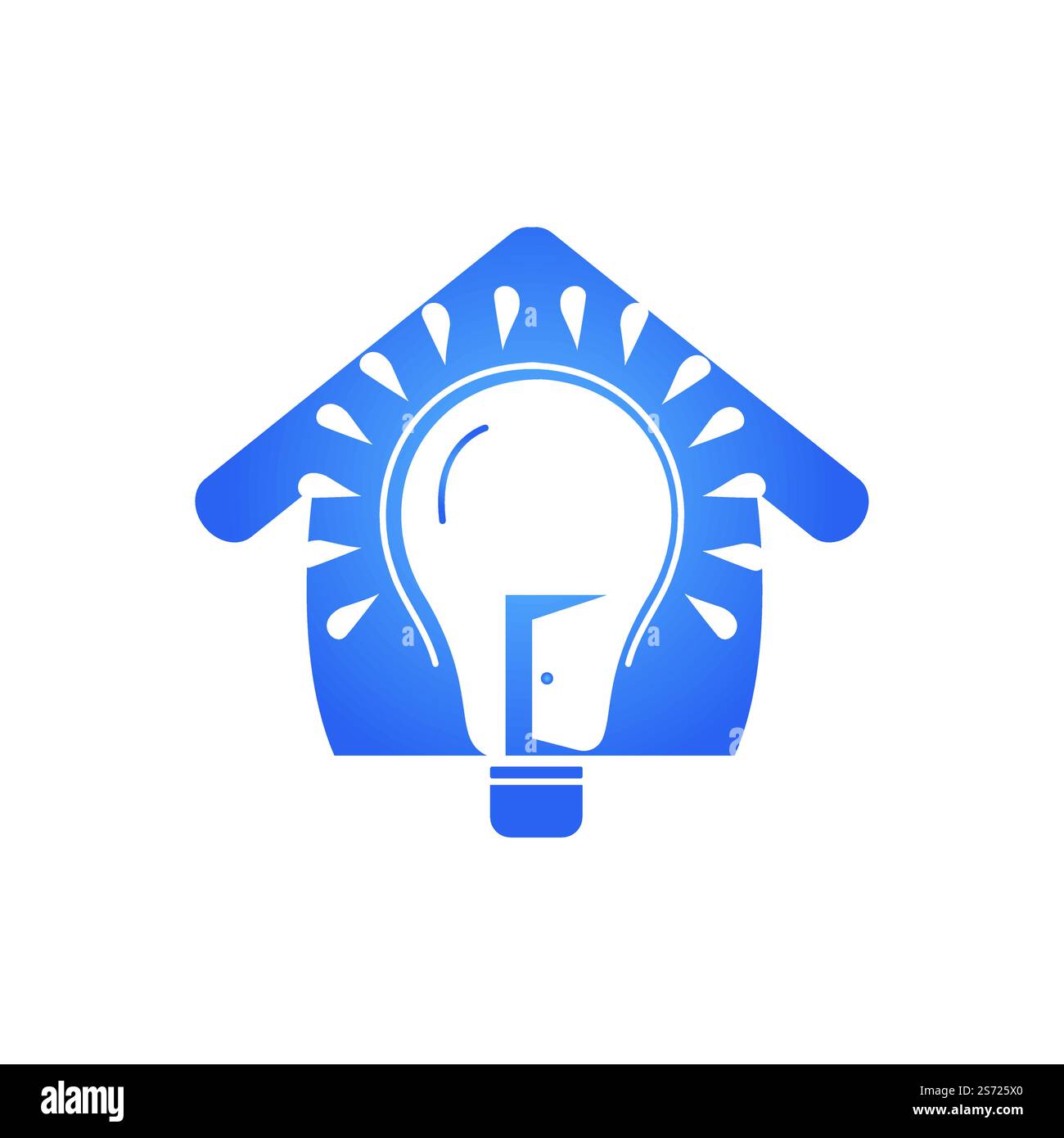 logo « smart room vector ». Logo représentant une ampoule et une pièce. Illustration de Vecteur