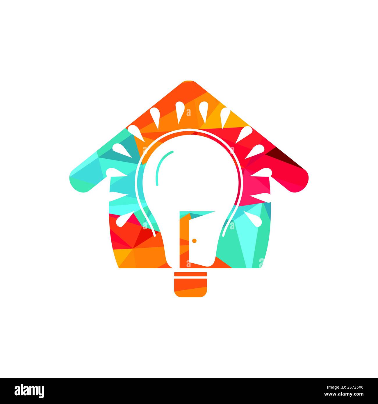 logo « smart room vector ». Logo représentant une ampoule et une pièce. Illustration de Vecteur