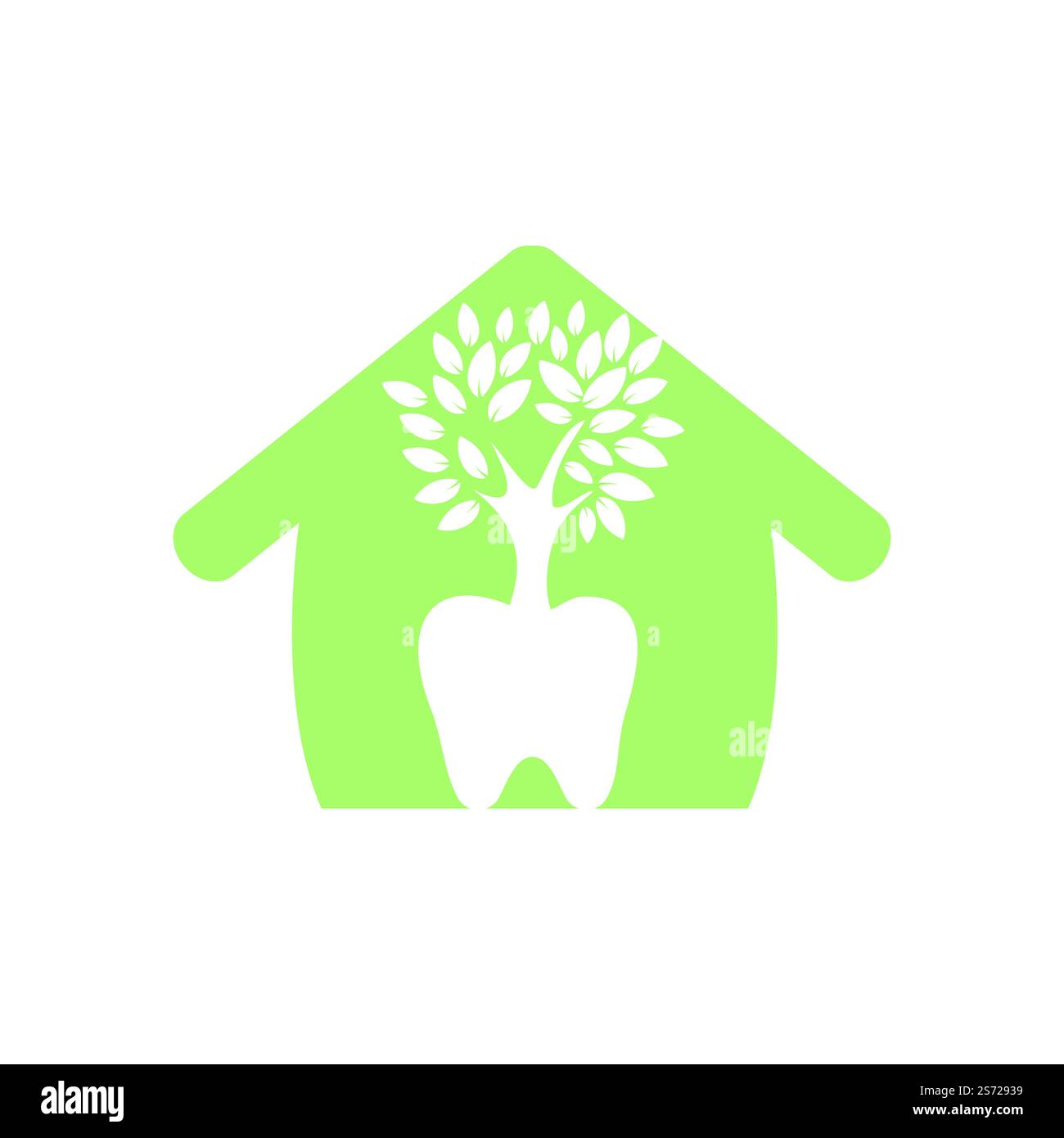 Modèle de conception de logo de vecteur d'arbre dentaire. Modèle de logo vectoriel Dentrees. Illustration de Vecteur