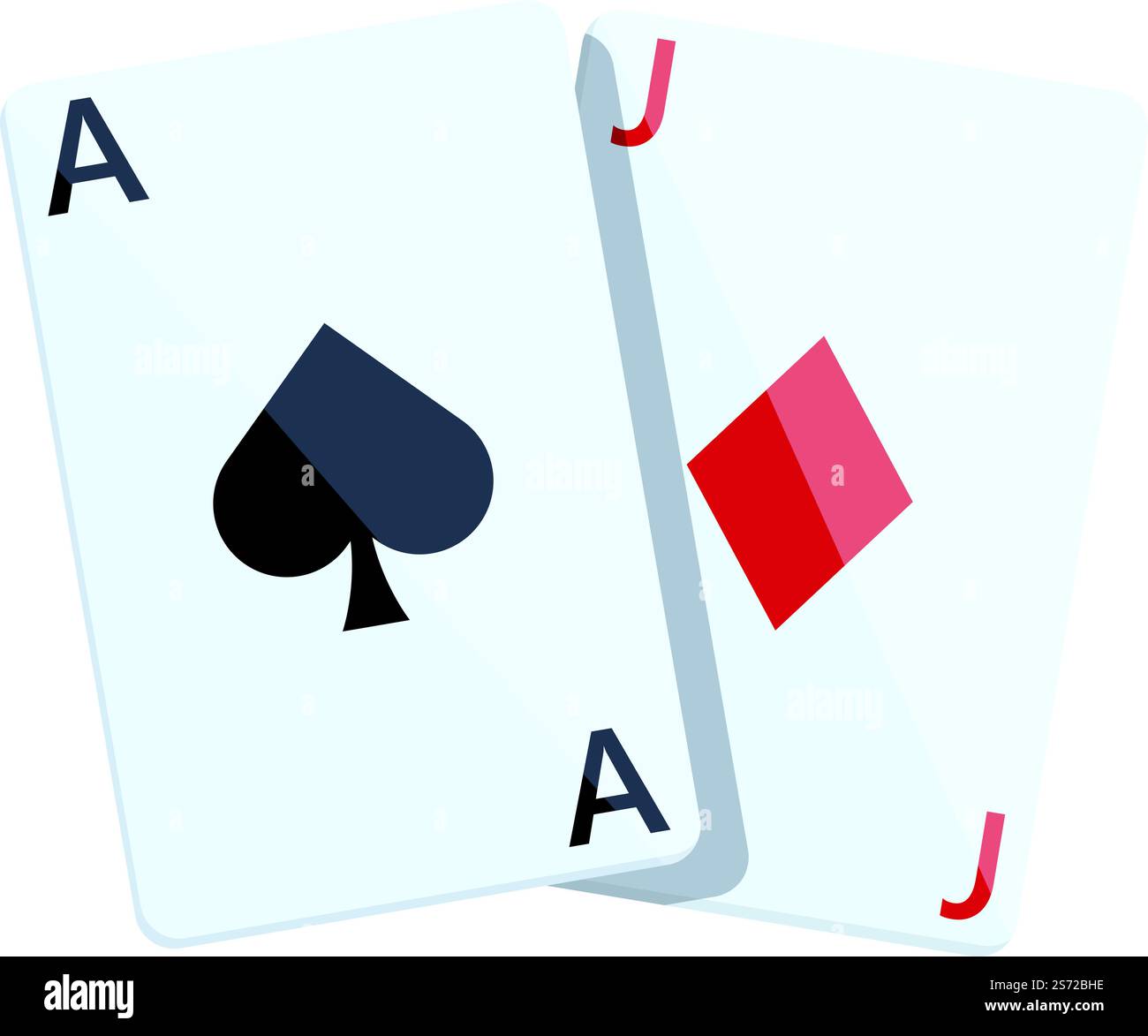 Vecteur de dessin animé d'icône de cartes de casino. Carte de poker. Jeu de pont. Vecteur de dessin animé d'icône de cartes de casino. Carte de poker Illustration de Vecteur