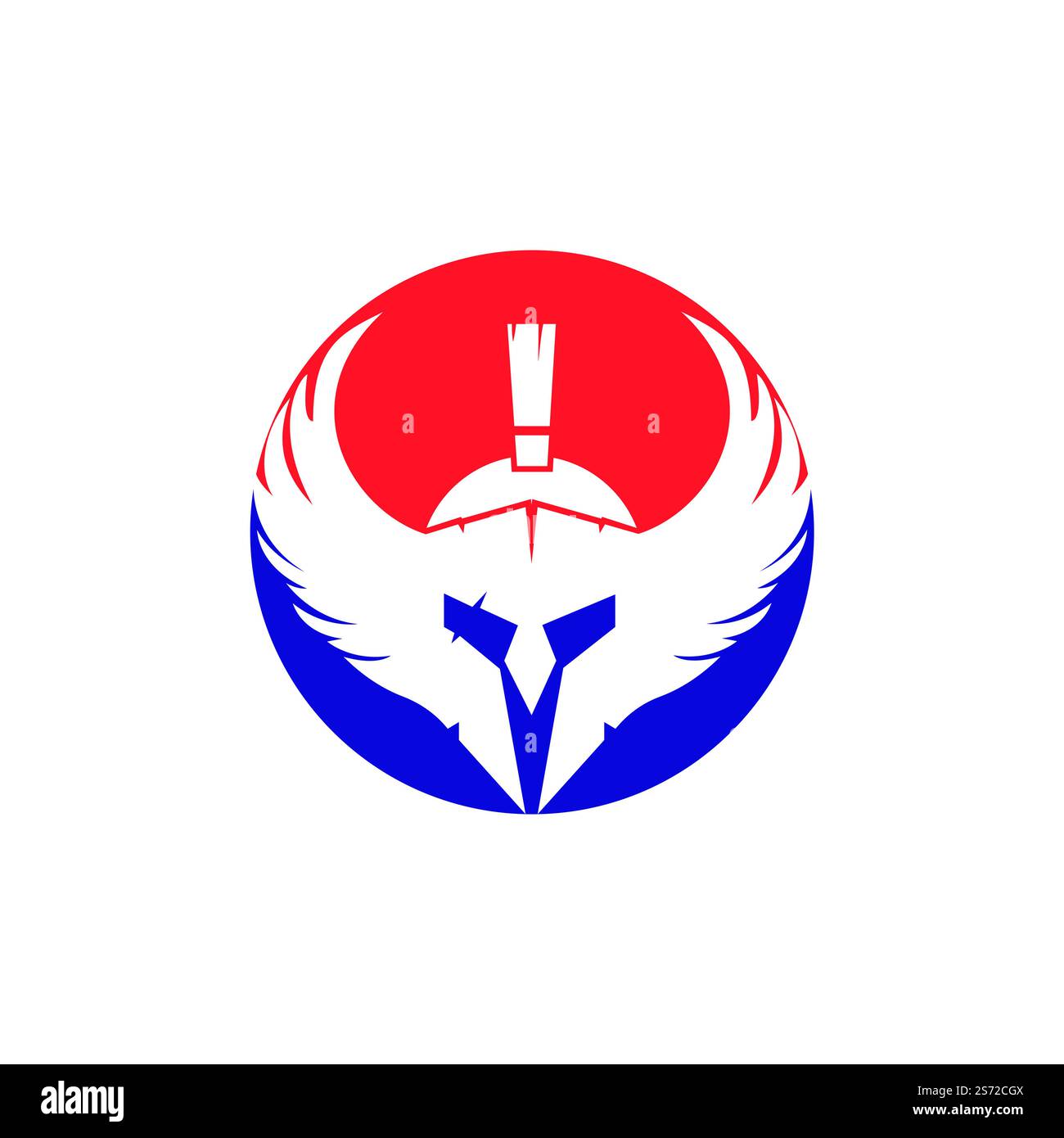 Spartan Warrior avec logo vectoriel d'ailes. Design concept du logo Warrior Knight. Illustration de Vecteur
