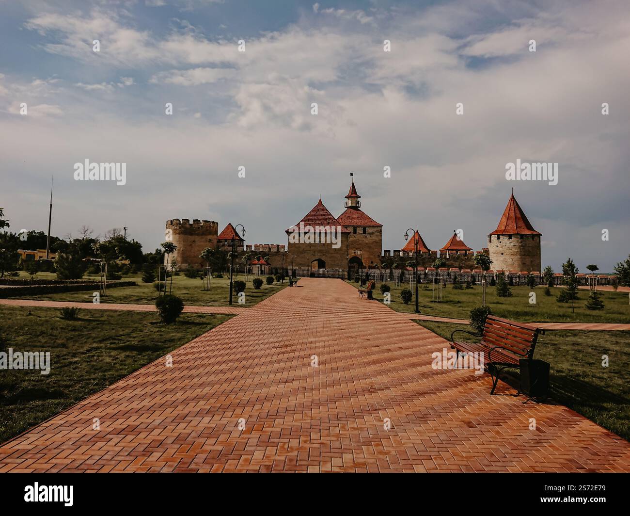 La forteresse de Bendery est un monument architectural du XVIe siècle. Situé sur la rive droite du fleuve Dniestr dans la ville de Bendery, Transnistri Banque D'Images