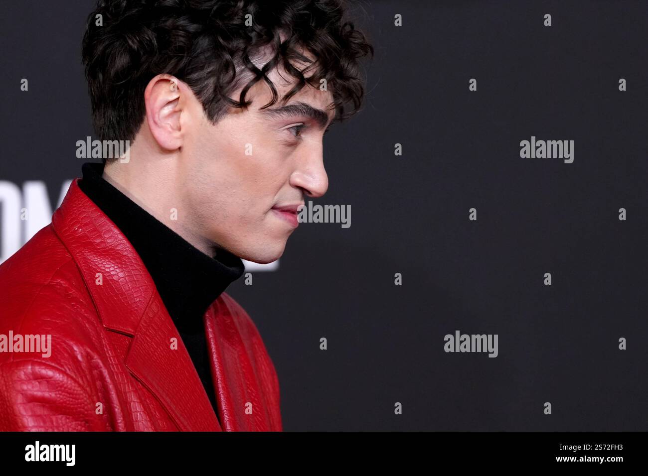 Michele Bravi assiste au photocall du film 'Un inconnu complet' à l'Auditorium Parco della Musica à Rome (Italie), le 17 janvier 2025. Banque D'Images
