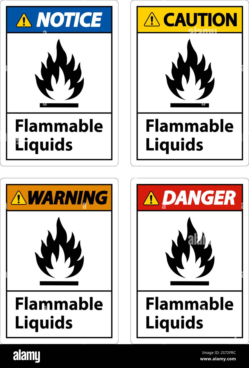 Liquides inflammables sur fond blanc Illustration de Vecteur
