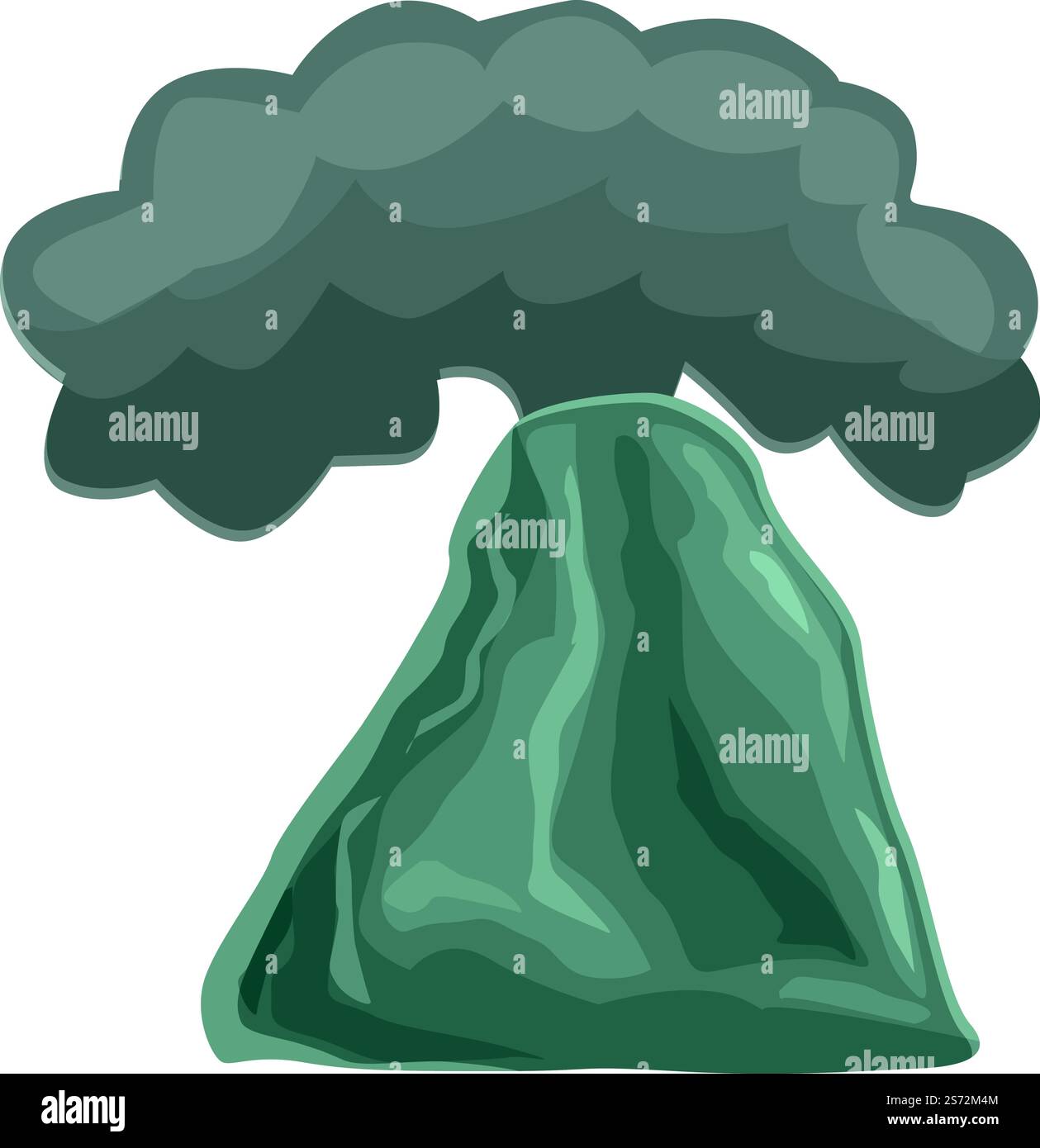 Vecteur de dessin animé d'icône de risque de volcan. Éruption volcanique. Lave naturelle. Vecteur de dessin animé d'icône de risque de volcan. Éruption volcanique Illustration de Vecteur