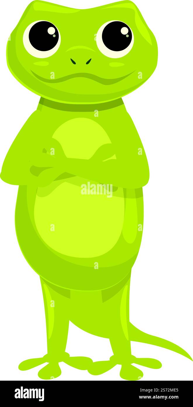 Vecteur de dessin animé d'icône caméléon vert. Lézard Gecko. Animal reptile. Vecteur de dessin animé d'icône caméléon vert. Lézard Gecko Illustration de Vecteur