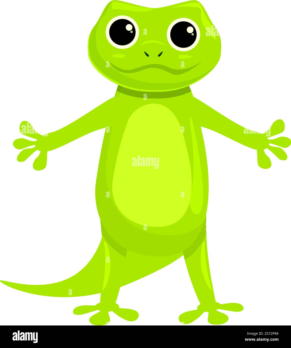 Vecteur de dessin animé d'icône de reptile vert à la maison. Lézard Gecko. Animal tribal. Vecteur de dessin animé d'icône de reptile vert à la maison. Lézard Gecko Illustration de Vecteur