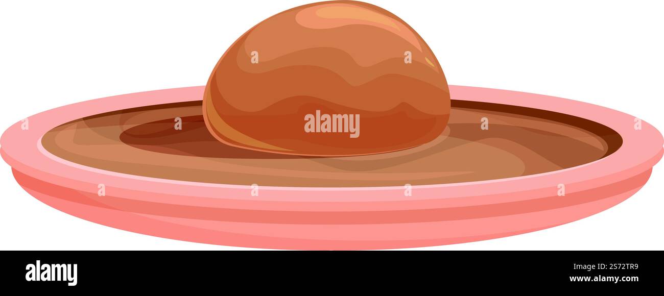 Vecteur de dessin animé d'icône de boule de viande. Cuisine nationale. Pomme de terre autrichienne. Vecteur de dessin animé d'icône de boule de viande. Cuisine nationale Illustration de Vecteur